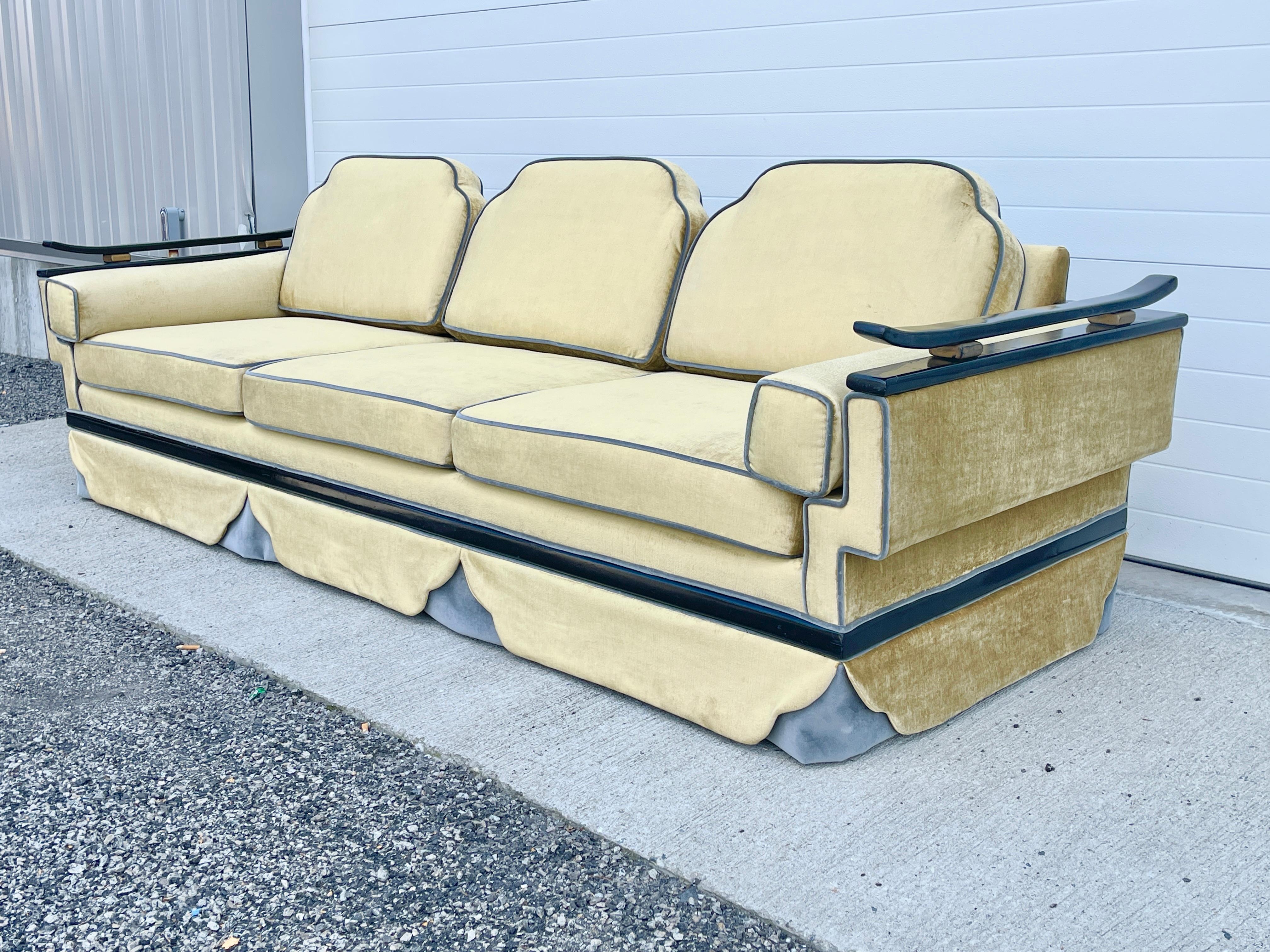 James Mont Style Sofa In Good Condition For Sale In Hanover, MA
