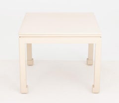James Mont Style White Painted Extending Dining Table