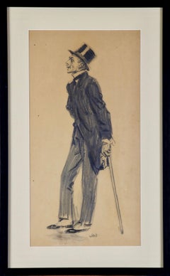 Man with Cane and Top Hat