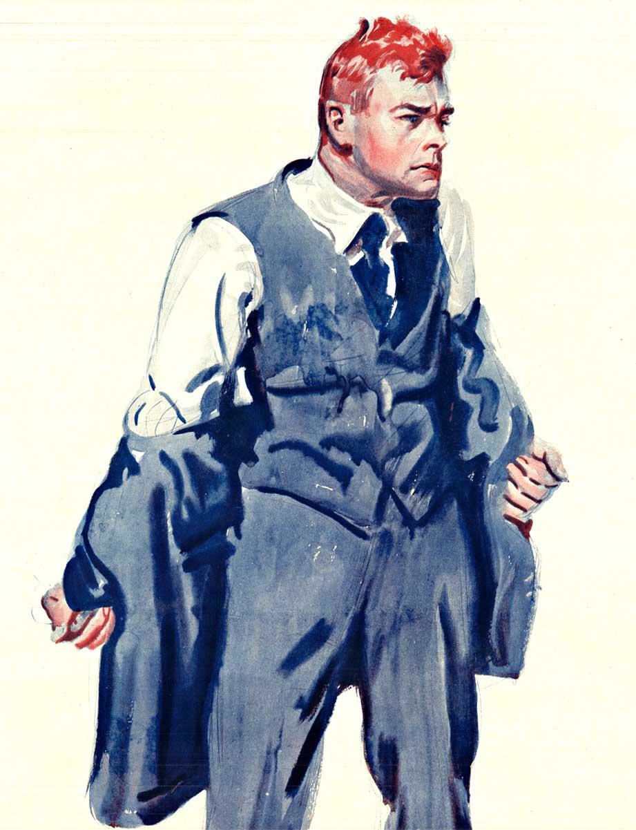 Poster d'epoca della Prima Guerra Mondiale originale del 1918 Tell That To The Marines  con supporto in lino - Portrait Print Bianco di James Montgomery Flagg