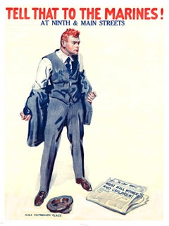 Original 1918 Tell That To The Marin vintage World War 1 poster  dos en lin