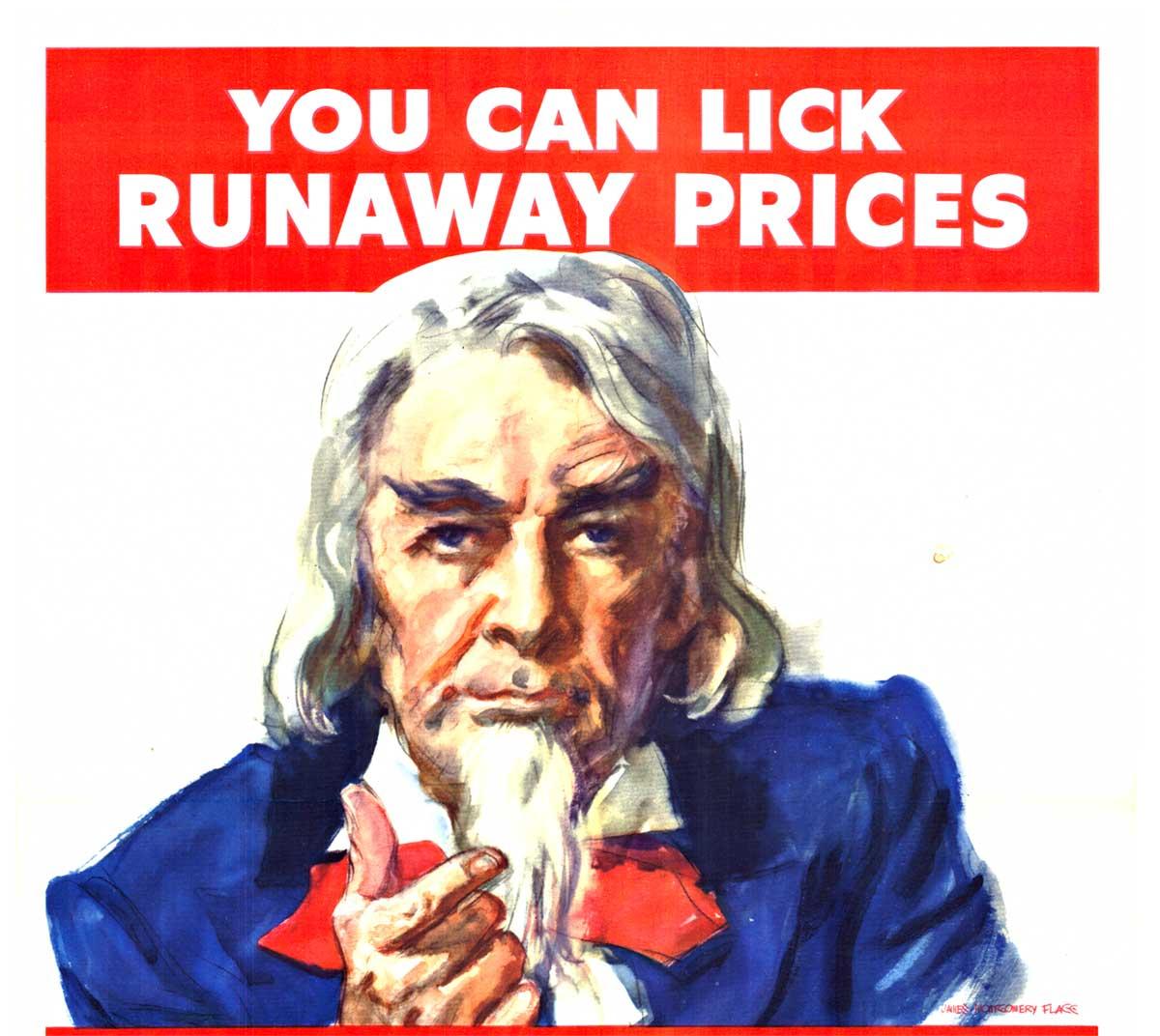 Original « You Can Lick Runaway Prices, You Hol The 7 Kesys to Hold Down Prices  - Print de James Montgomery Flagg