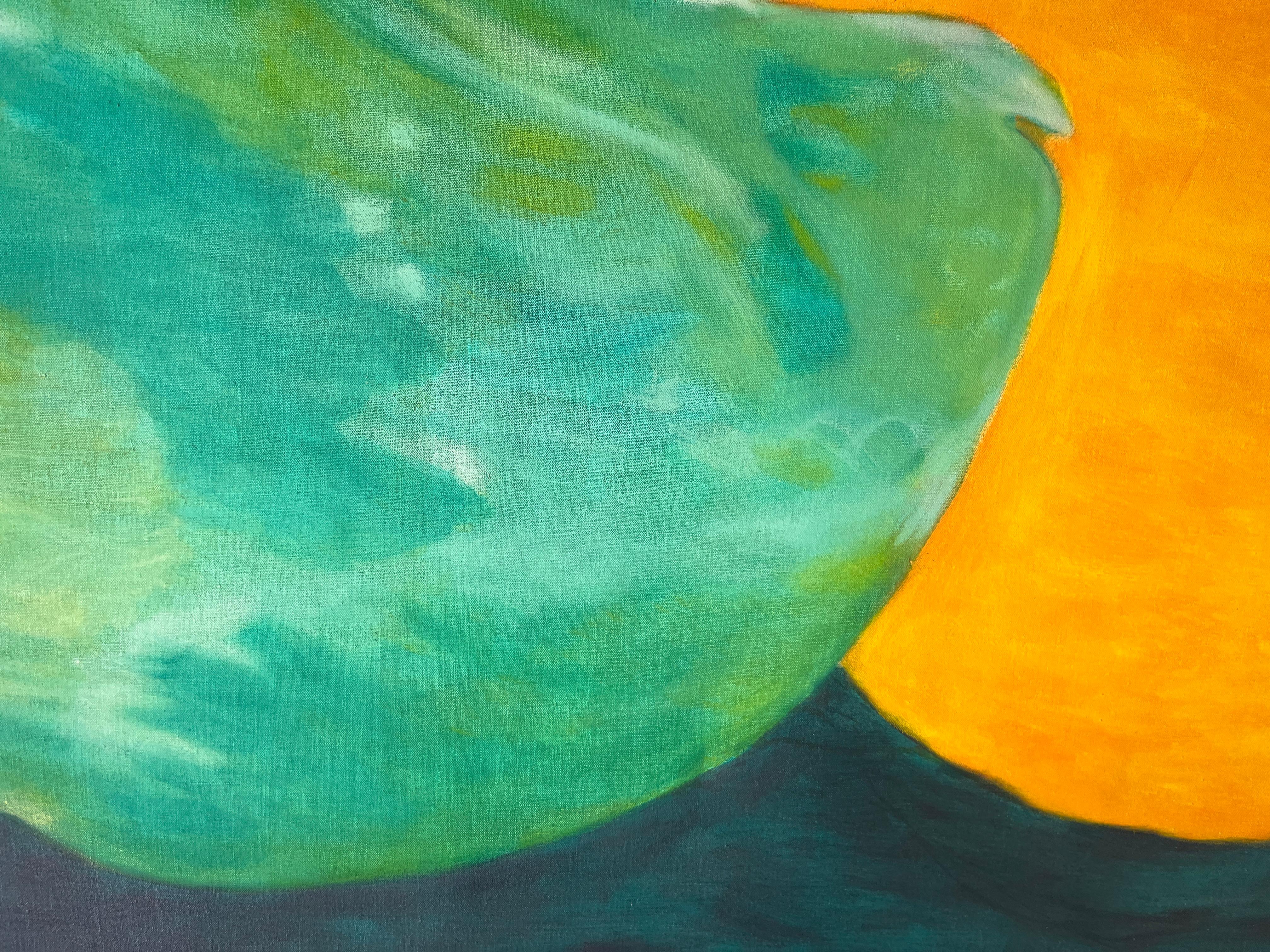 Senza titolo I (Greene & Greene), pittura acrilica su tela, audaci forme astratte in vendita 1