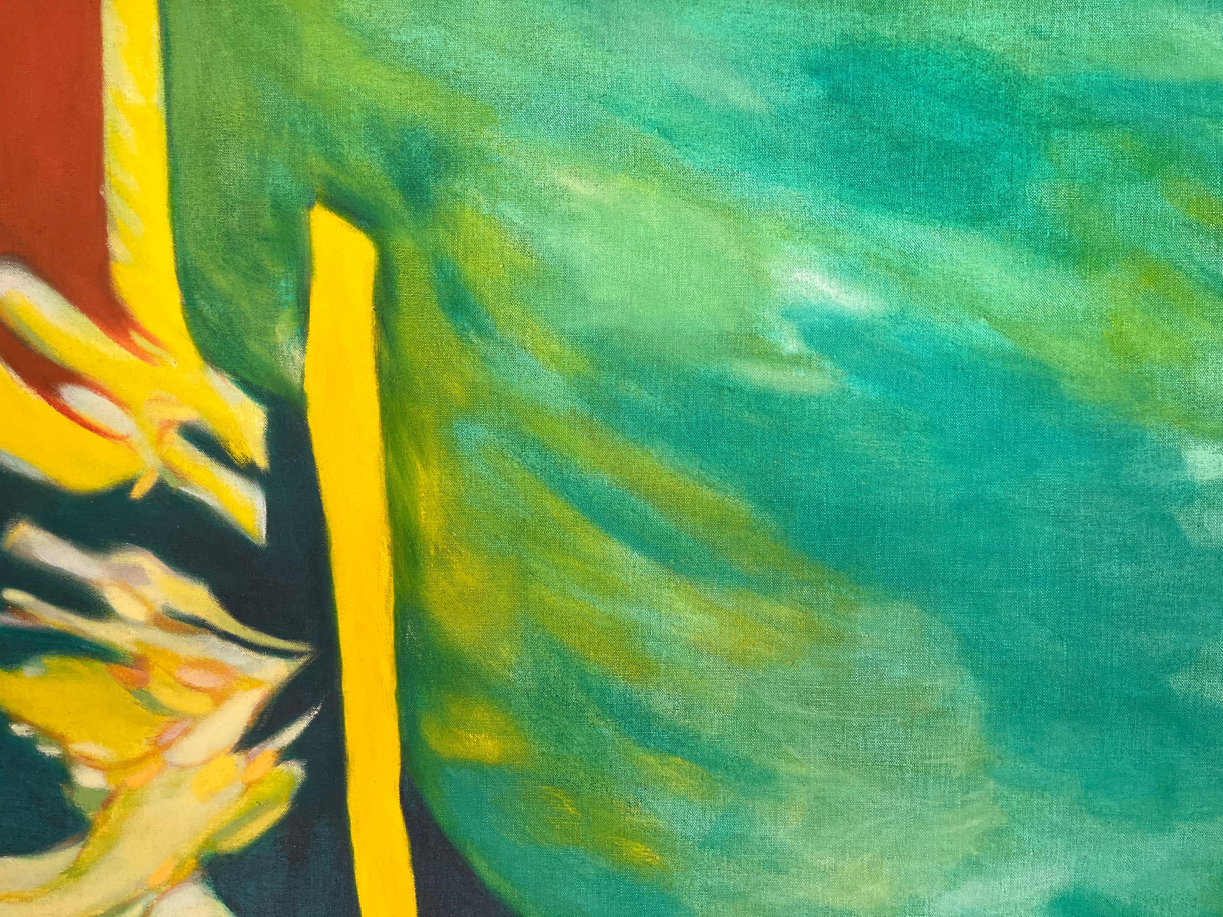 Senza titolo I (Greene & Greene), pittura acrilica su tela, audaci forme astratte in vendita 3