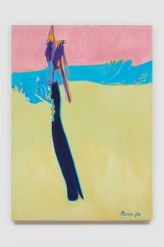 Untitled I (Medium 1), acrylic on canvas, 50 x 36 inches. Fluid composition