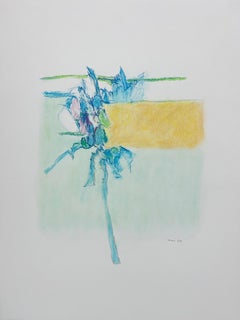 Sin título II (V)  (abstracto, verde, paisaje abstracto, pastel, textura)