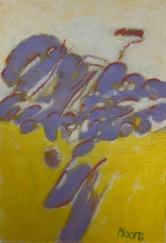 Senza titolo V (III) (astratto, motivi, colori caldi, giallo, viola, floreale)