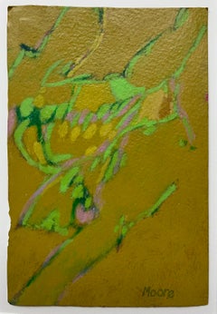 Untitled V (IV) (abstract, patterns, warm colors, greens, organic)