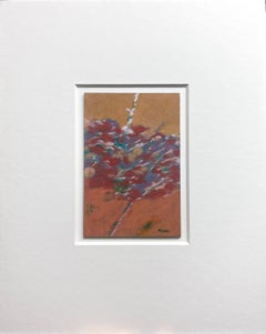 Untitled V (V)  (abstract, patterns, warm colors, pink, floral)