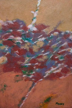 Senza titolo V (V)  (astratto, motivi, colori caldi, rosa, floreale)