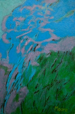 Senza titolo V (VI) (astratto, motivi, viola, blu, verde, paesaggio astratto)
