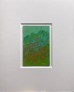 Untitled V (VIII) (abstract, patterns, green, abstract landscape, miniature)