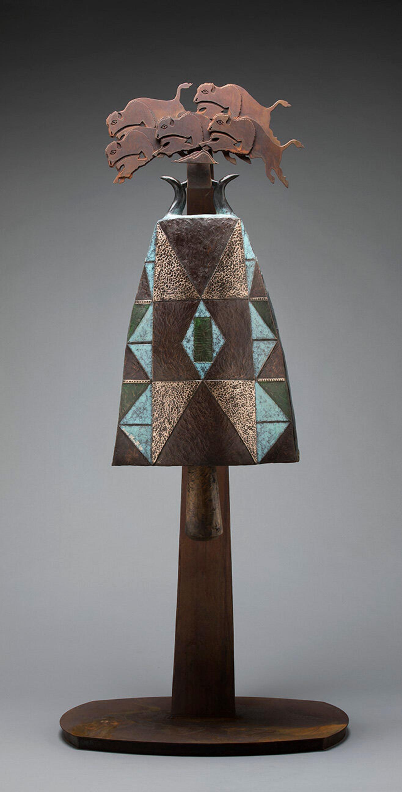 Canzone del Bisonte - Sculpture Realismo di James Moore