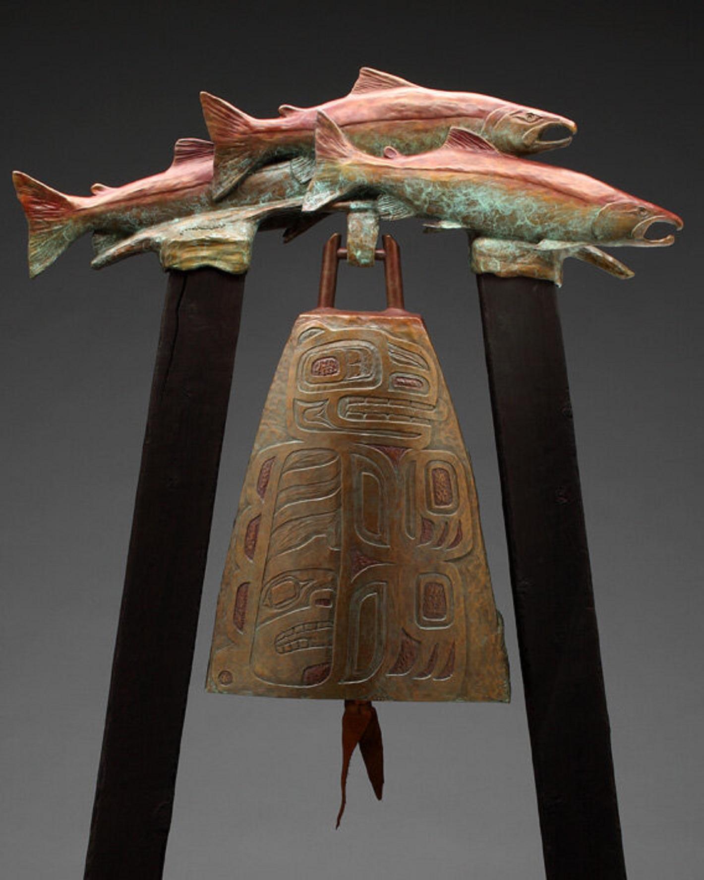 Fiume Bountiful - Figurative Sculpture Oro di James Moore