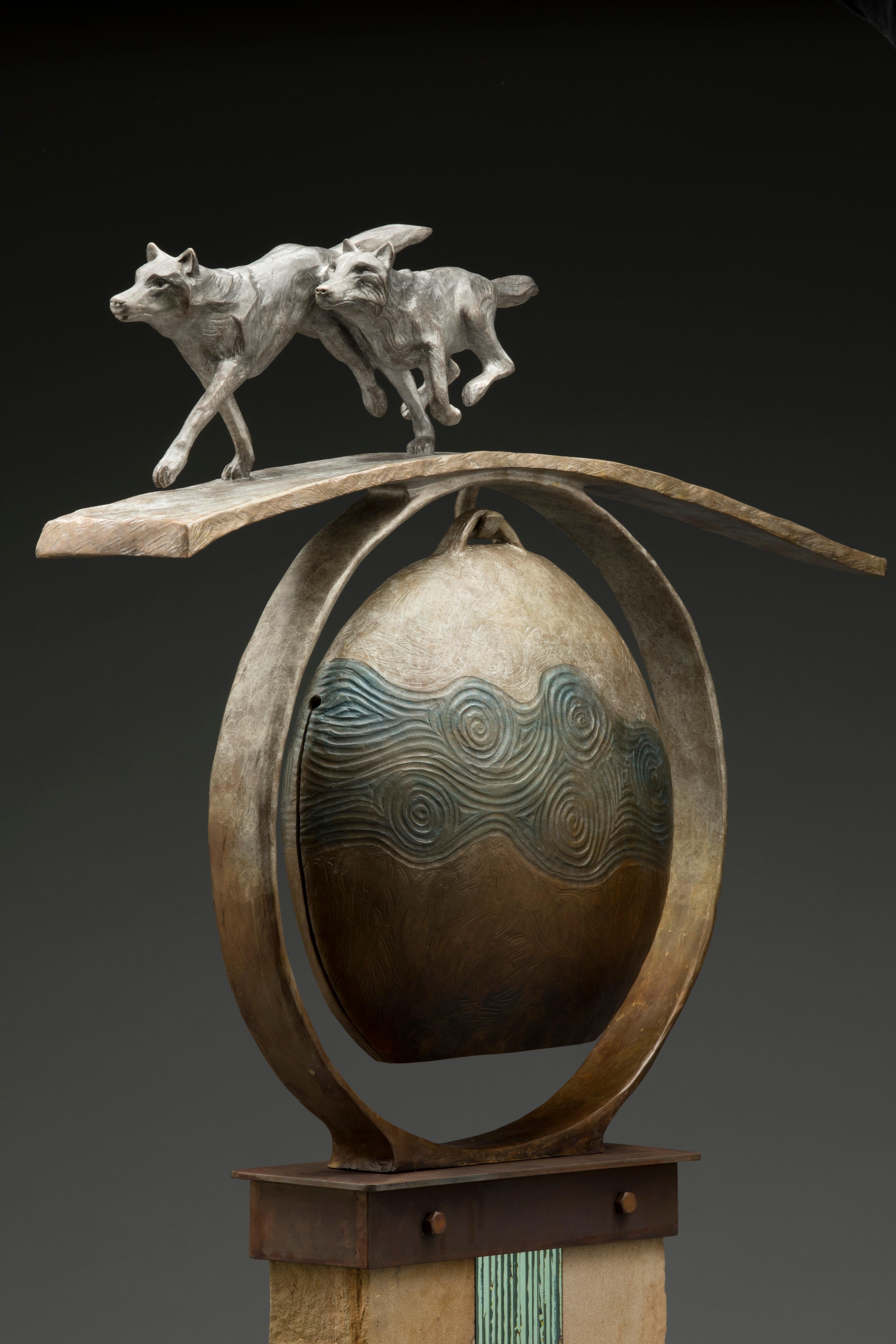 Chanson de Yellowstone - Réalisme Sculpture par James Moore