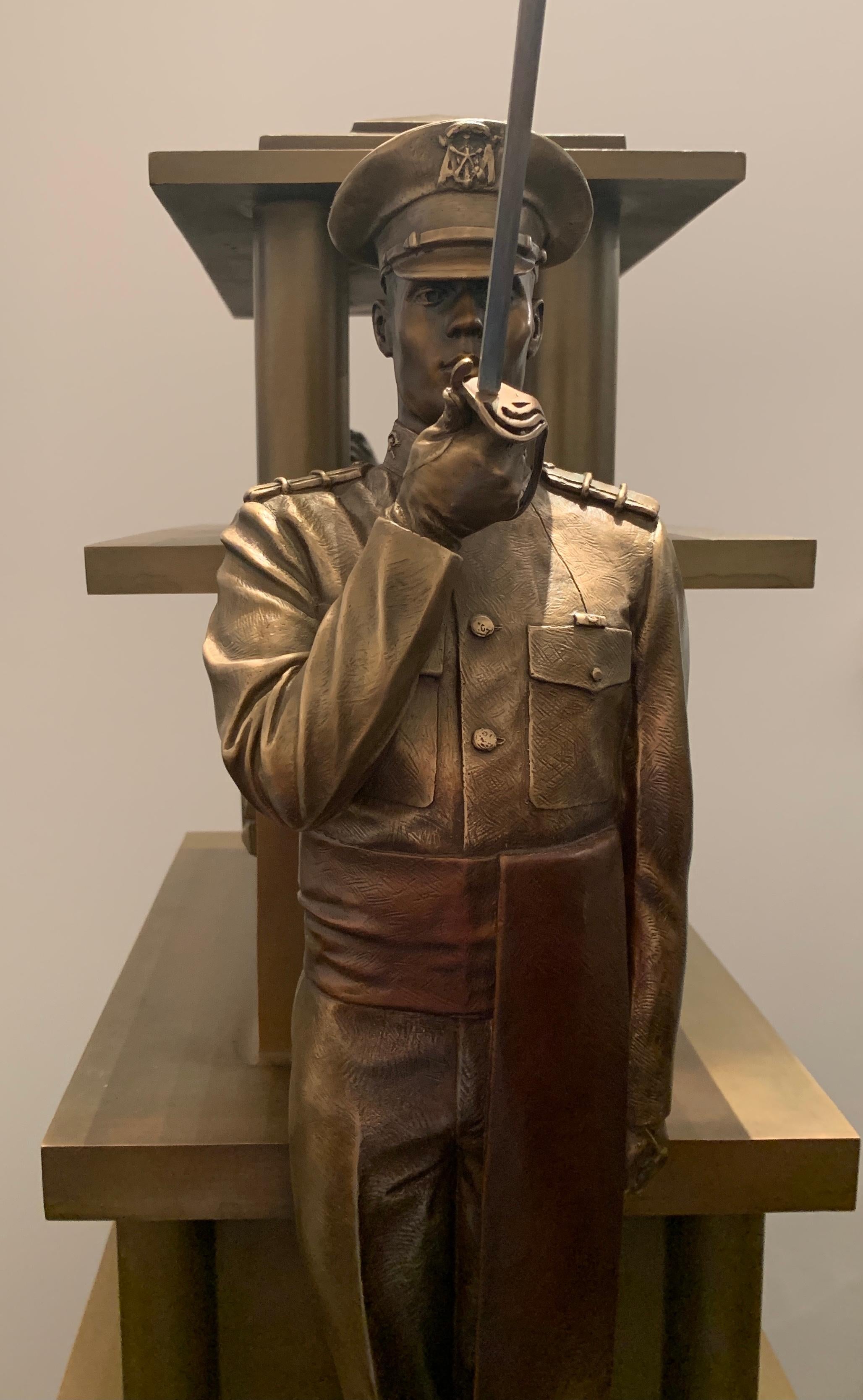 « Traditions », James Muir, bronze, A&M, 6 valeurs fondamentales, sculpture figurative en vente 1