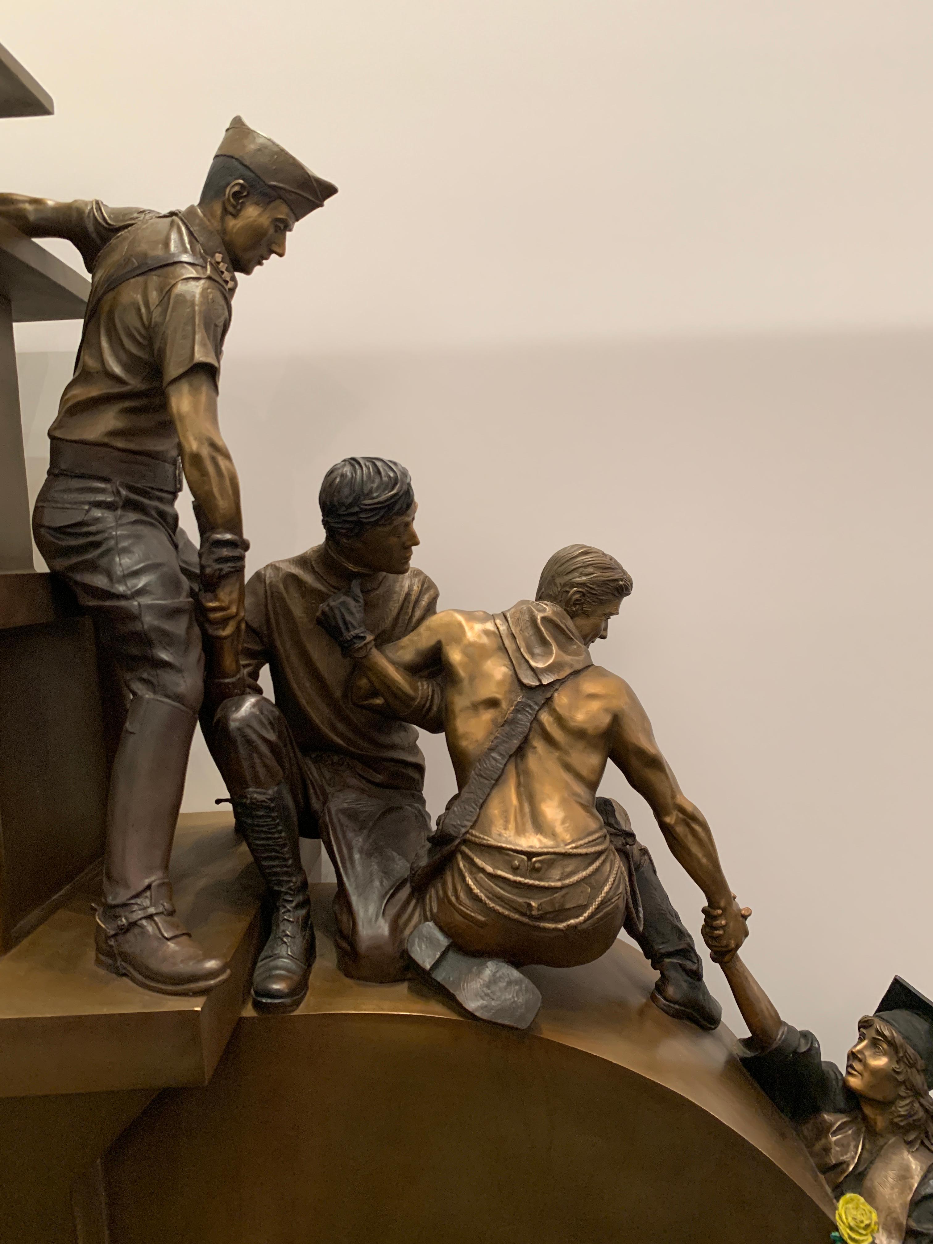 « Traditions », James Muir, bronze, A&M, 6 valeurs fondamentales, sculpture figurative en vente 3