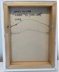 "Maine #33 (Park Loop), " painting of Acadia National Park, cliffs and sea