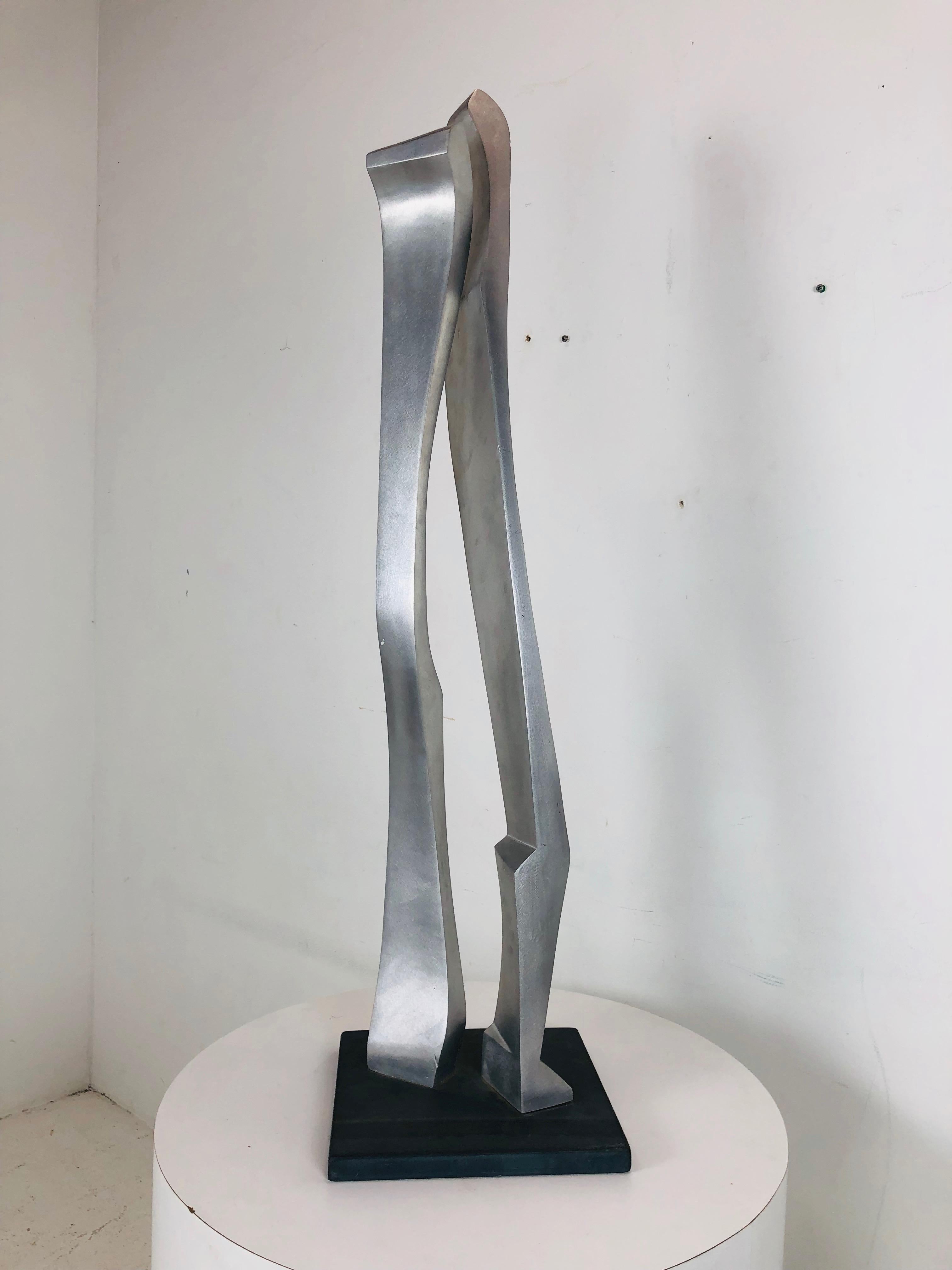 James Myford Aluminum sculpture, signed. In good vintage condition.

Dimensions:
12 W x 12 D x 47 T.