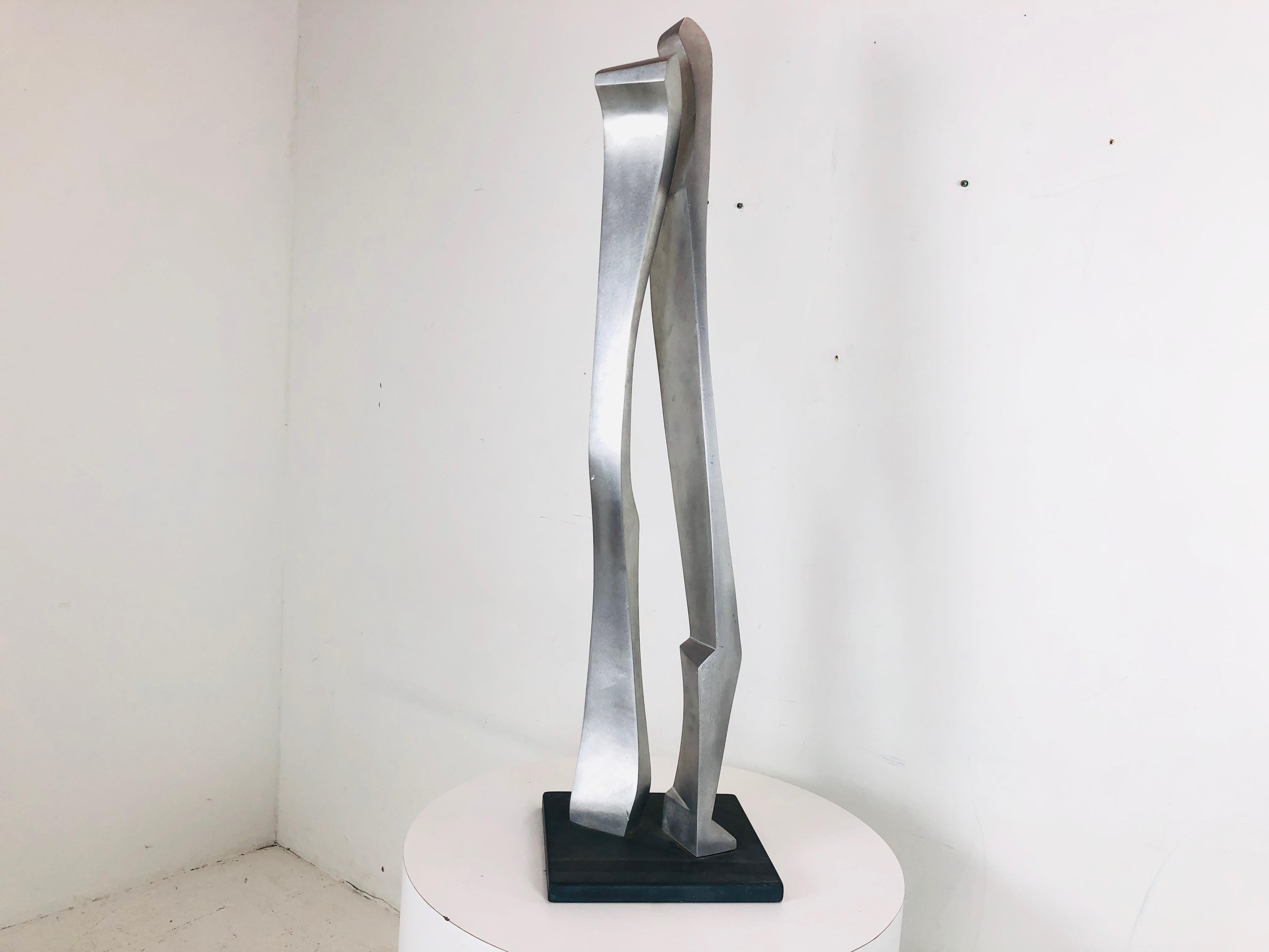 James Myford Aluminum Sculpture, Signed In Good Condition In Dallas, TX