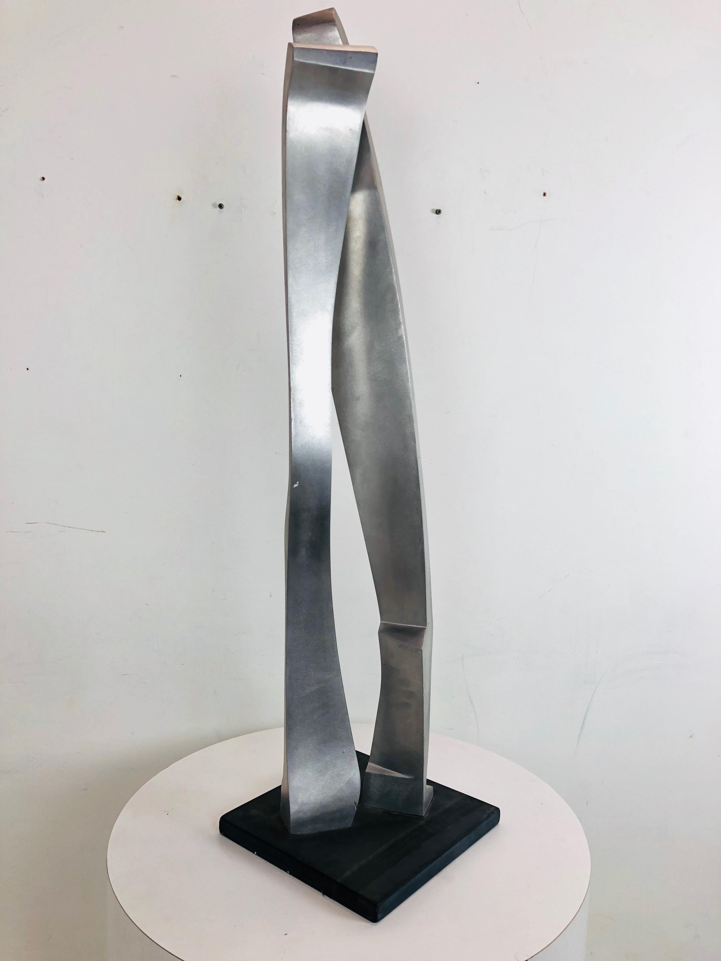 20th Century James Myford Aluminum Sculpture, Signed
