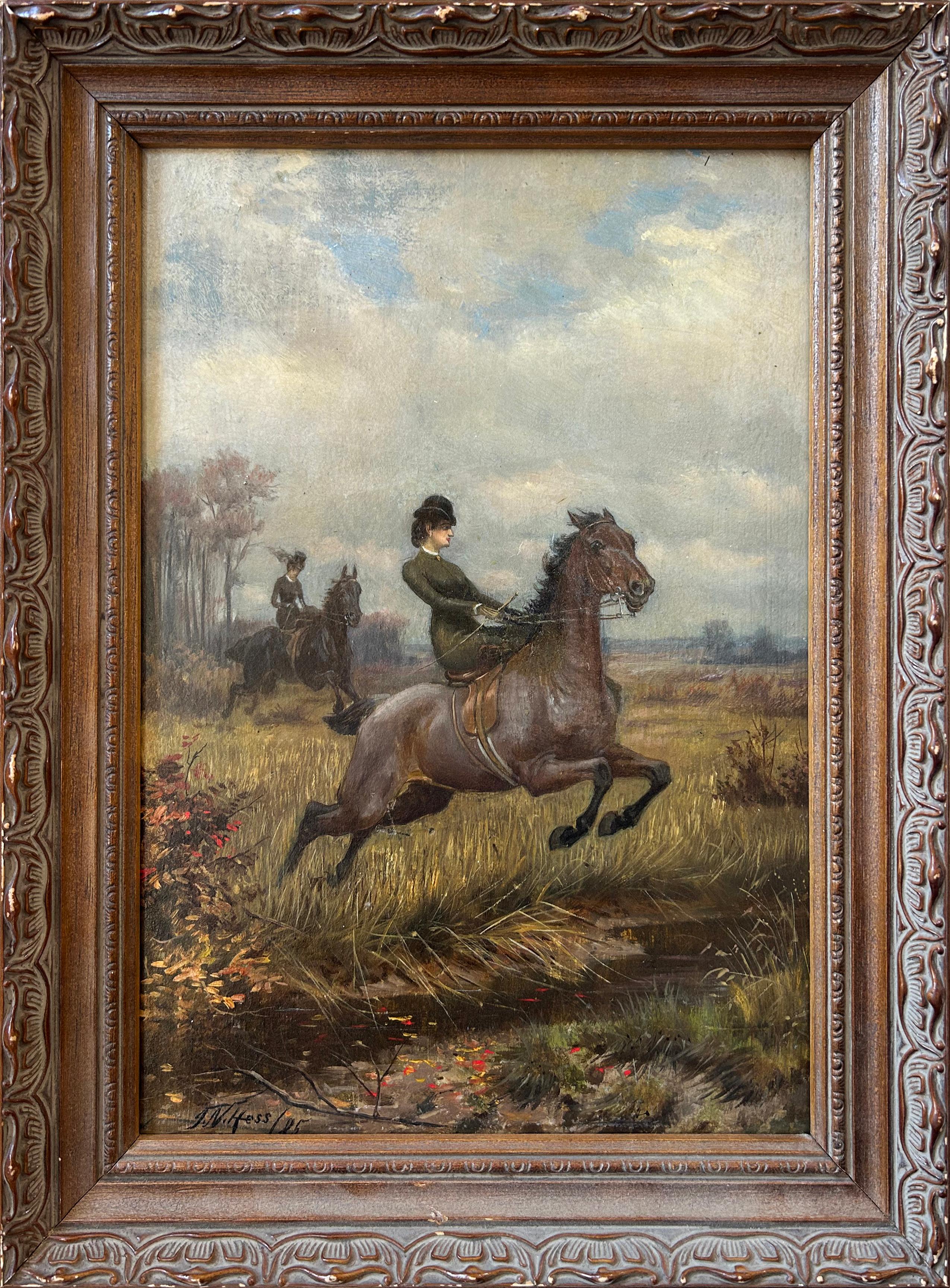 Afternoon ride è una coppia di dipinti equestri, 13 x 9 pollici ciascuno, del pittore della Pennsylvania James N. Hesse. Uno è firmato in basso a sinistra, l'altro in basso a destra.

Pittore e illustratore di animali e paesaggi.  Nato in