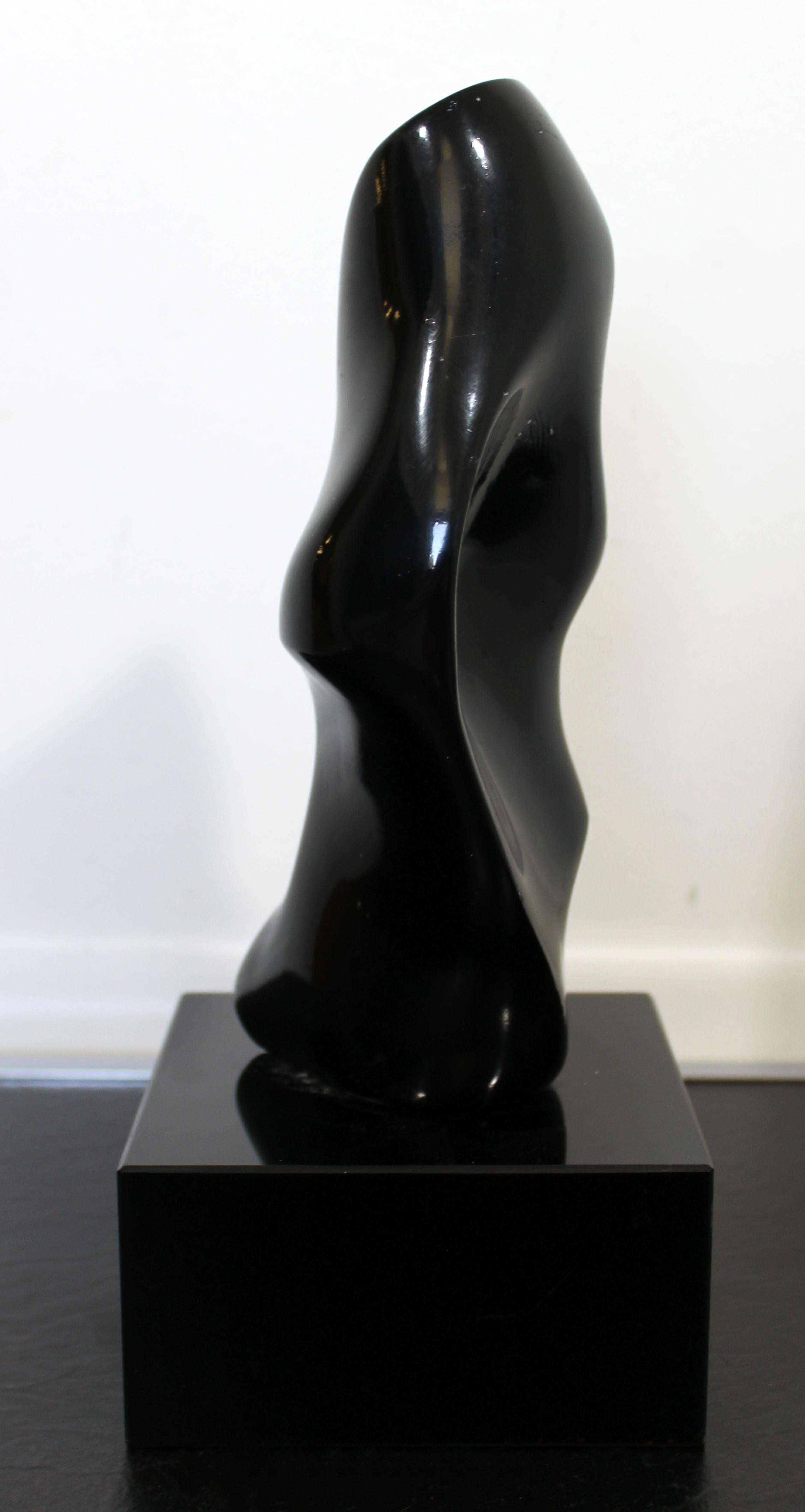 20th Century James Nani Been There 111 Mod Abstract Black Molded Contemporary Sculpture For Sale