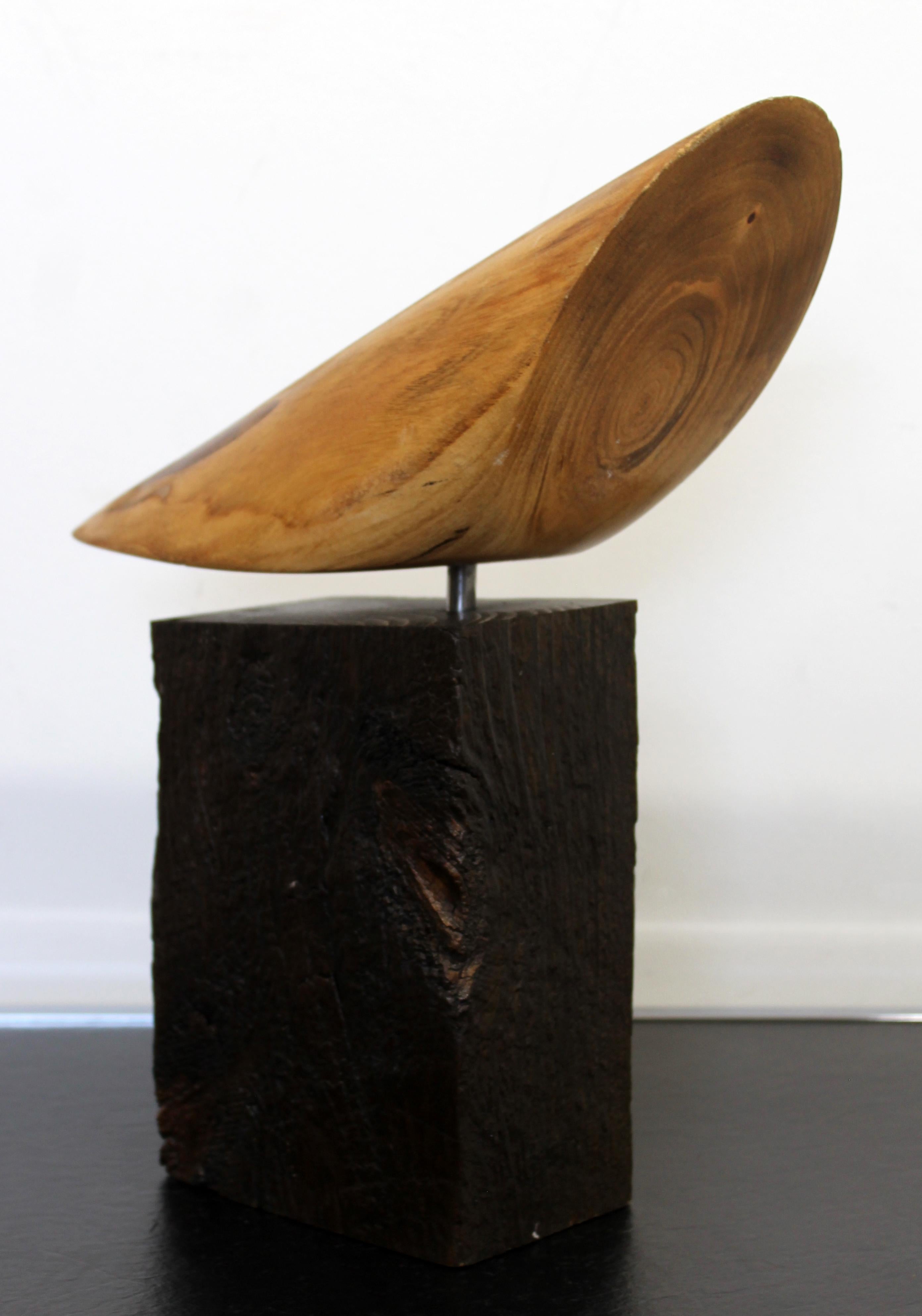 20th Century James Nani Flight 124 Modern Wood Semi Circular Sculpture For Sale