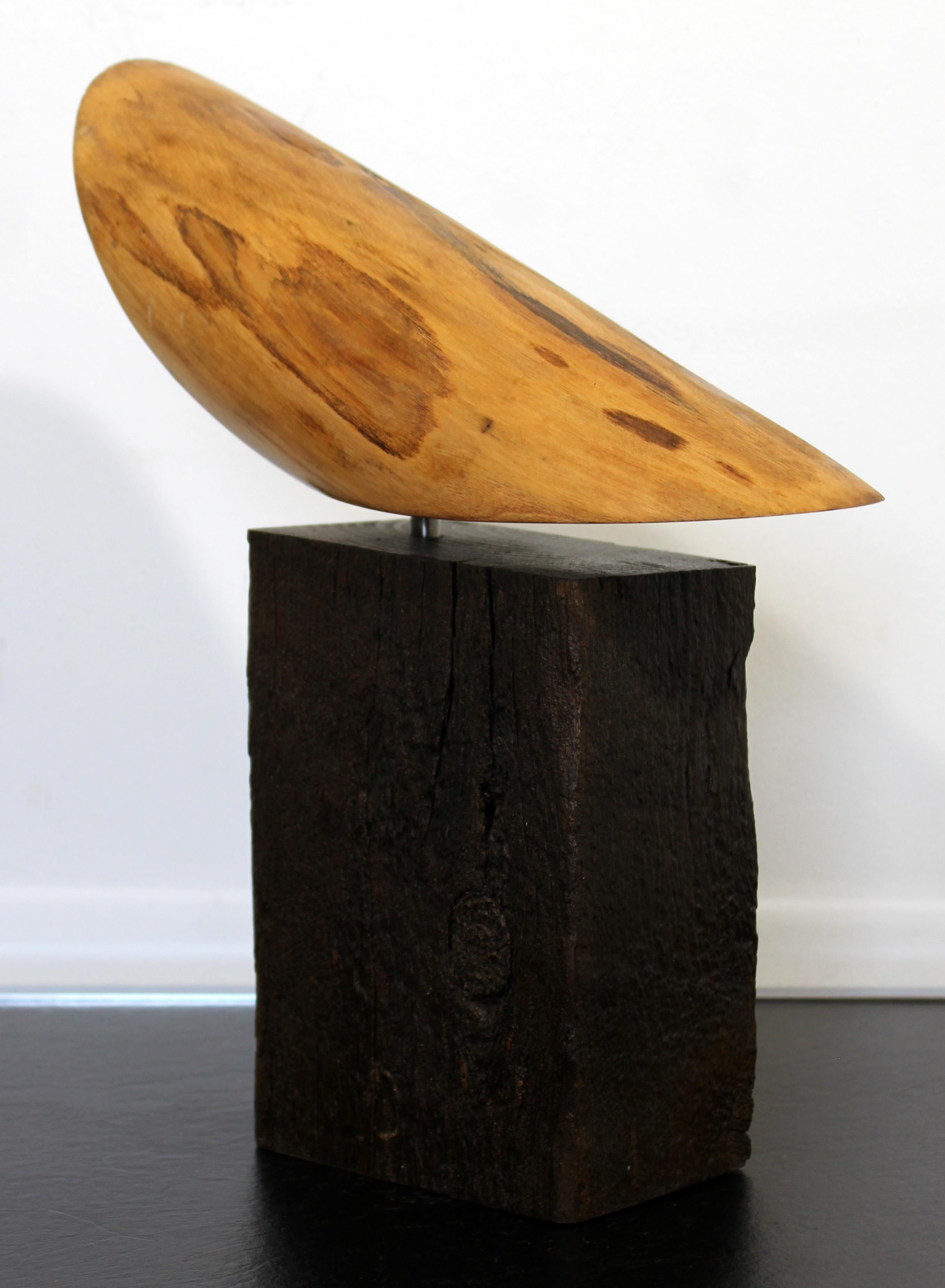 Sculpture semi-circulaire moderne en bois James Nani Flight 124 en vente 3