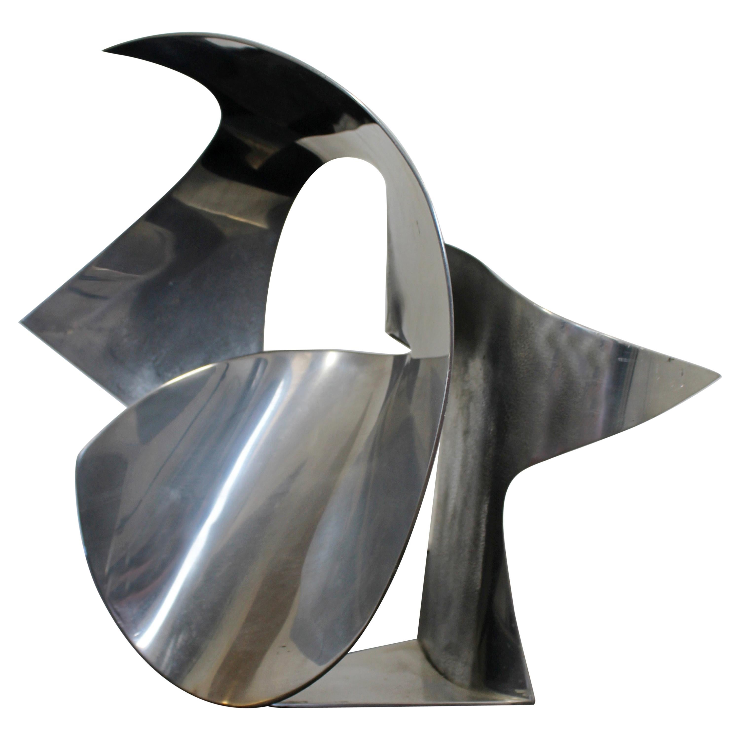 Sculpture circulaire abstraite en aluminium de James Nani Gumie 75