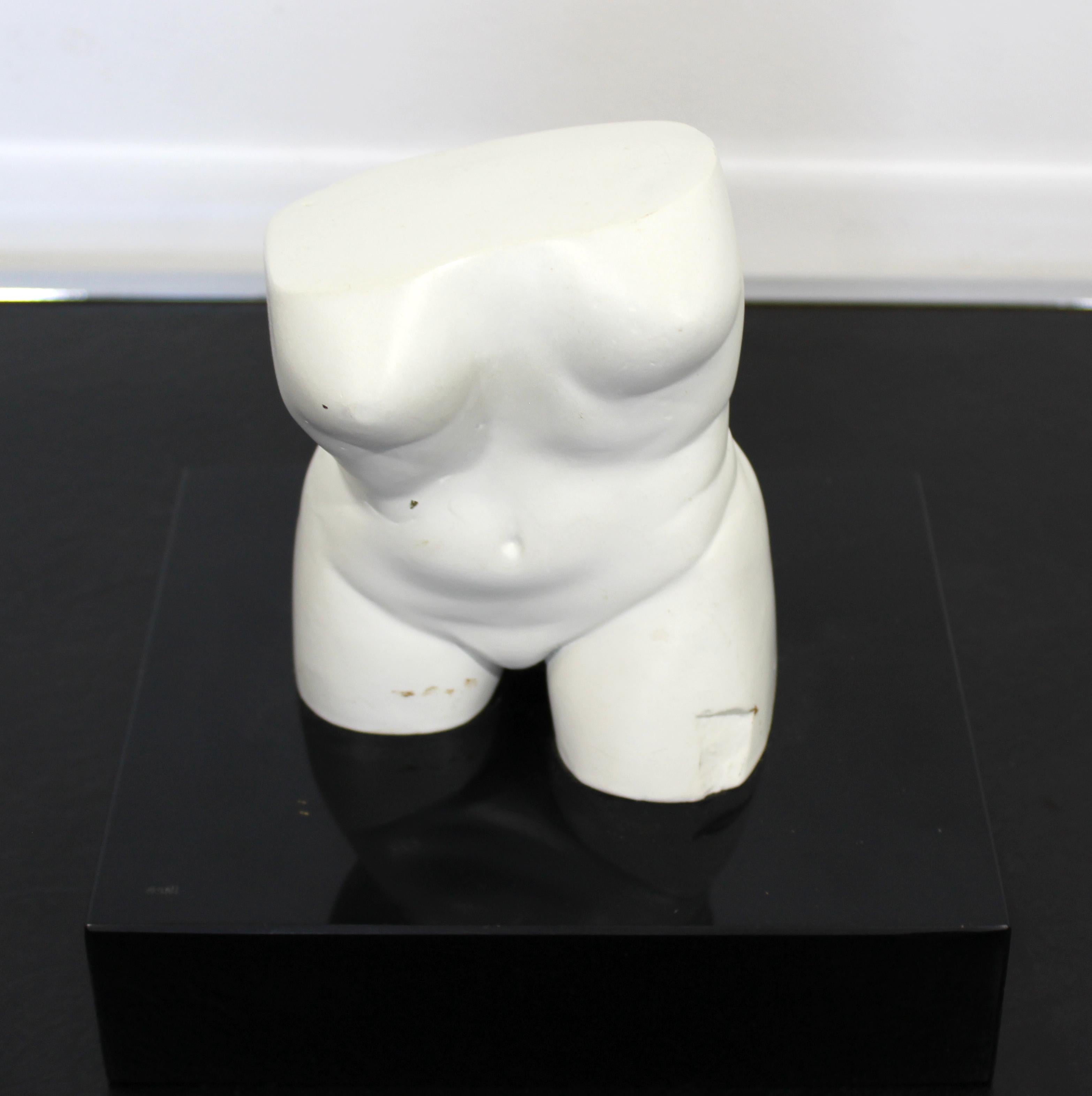 For your consideration is marvelous modern white torso sculpture titled 