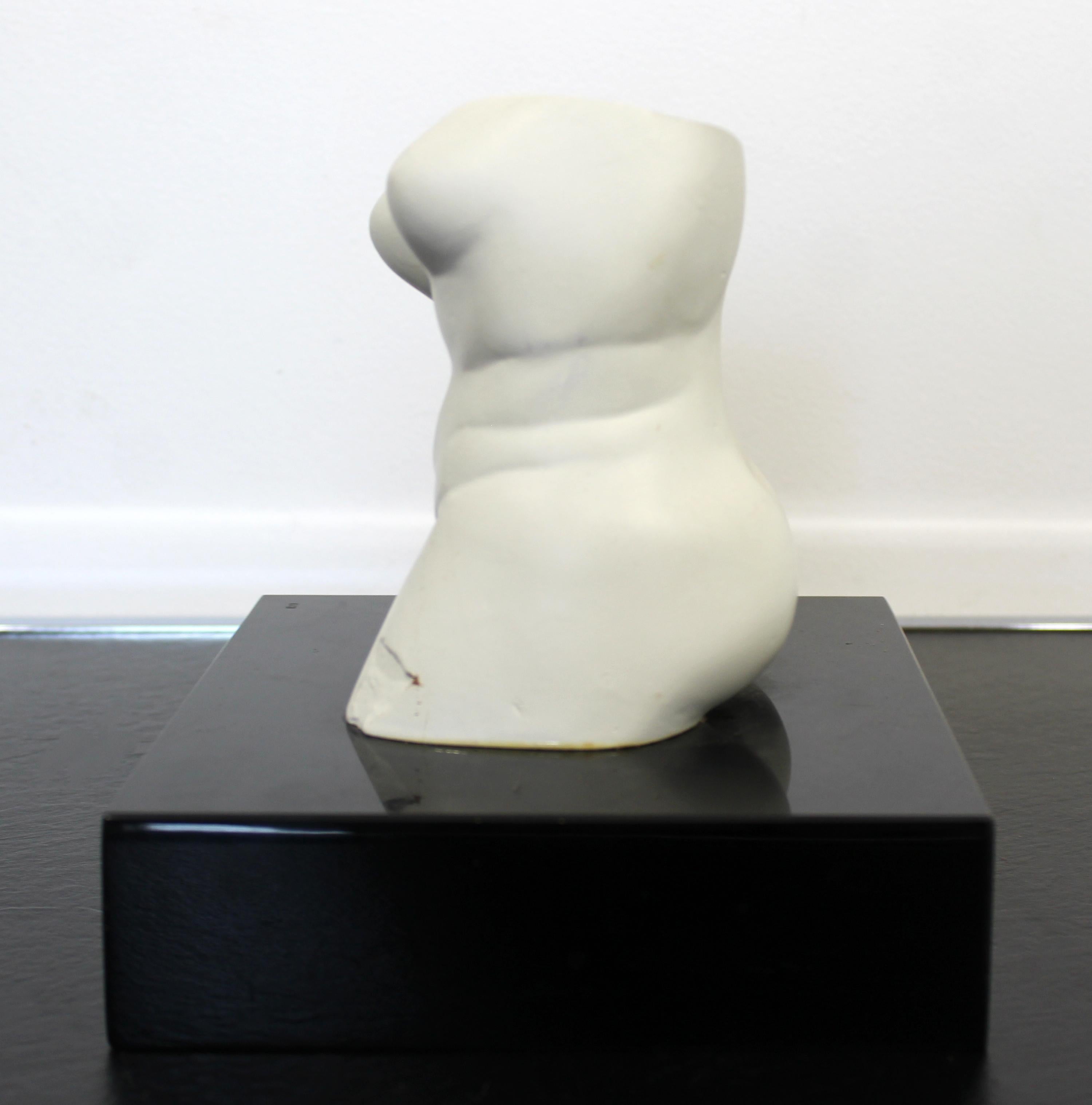 Acrylic James Nani Joy 57 Mid Century Modern White Torso Sculpture