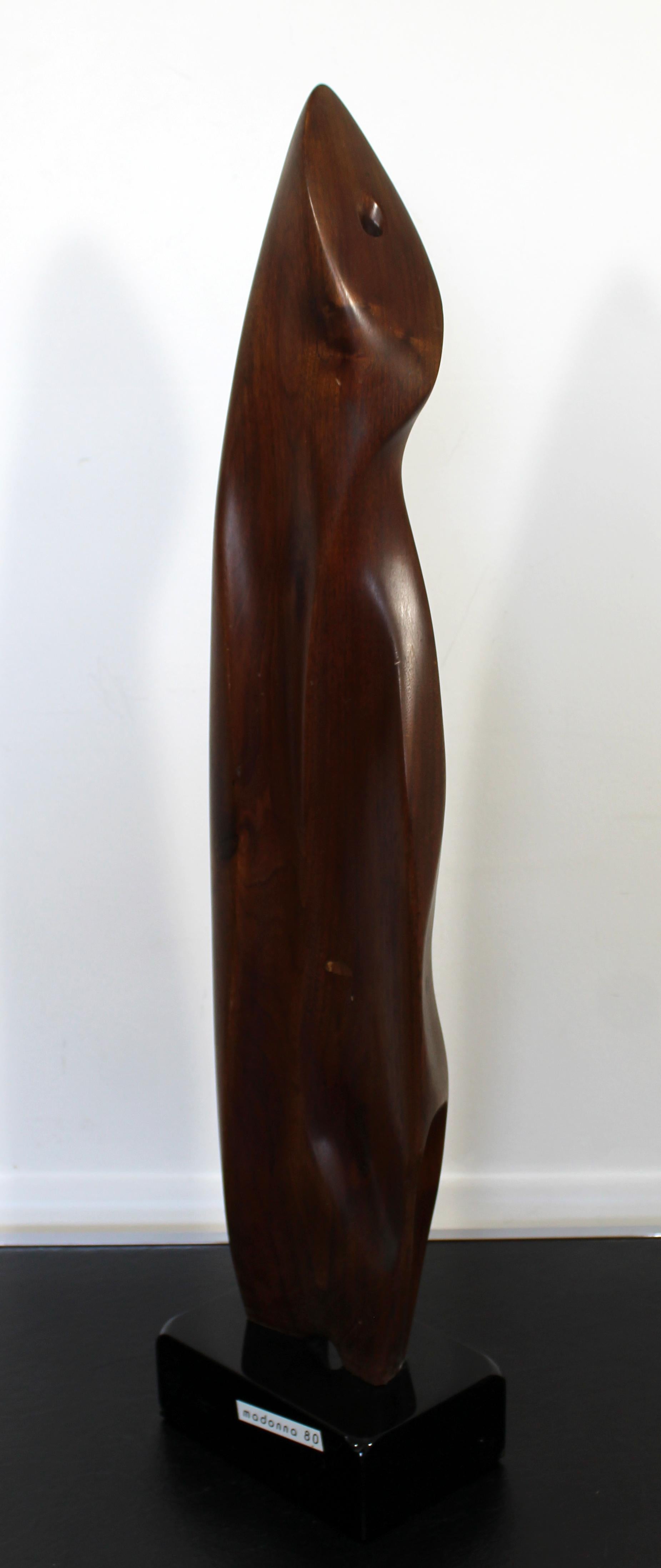 James Nani Madonna 80 Mid-Century Modern Wood Sculpture For Sale 2