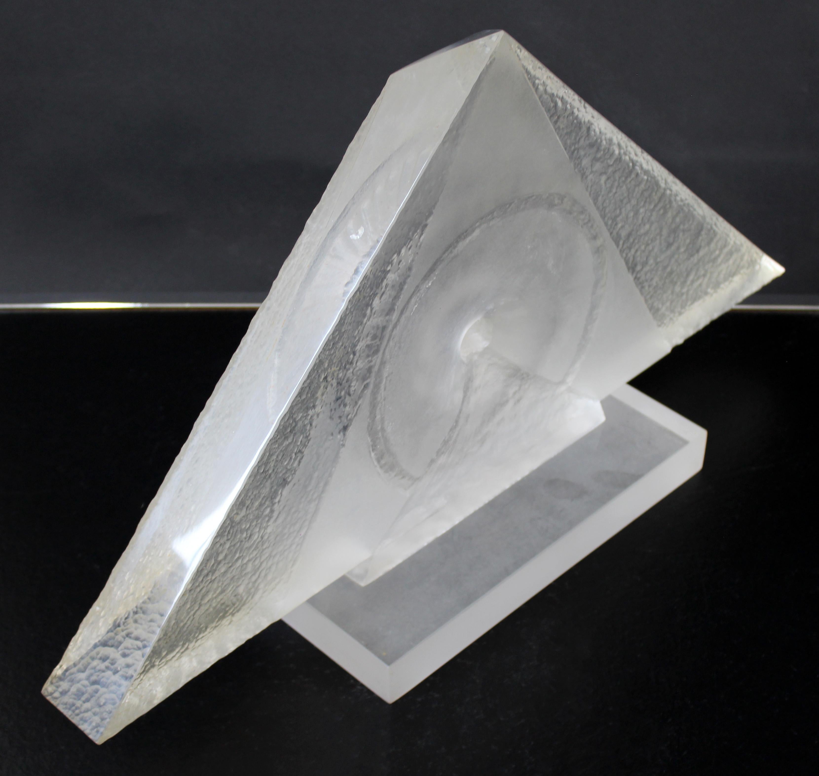 James Nani Untitled Contemporary Pyramid Lucite Sculpture For Sale 2