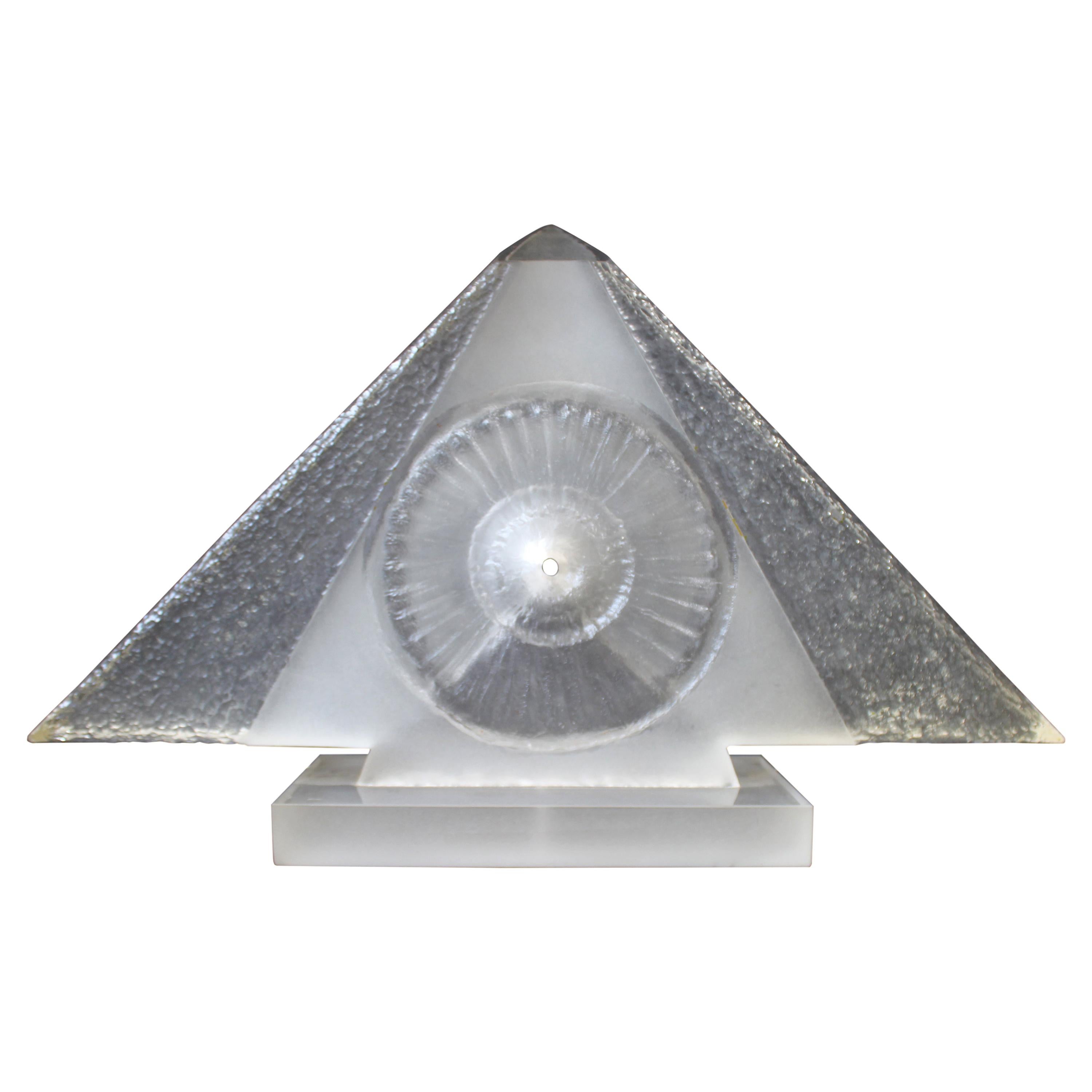 James Nani Untitled Contemporary Pyramid Lucite Sculpture For Sale
