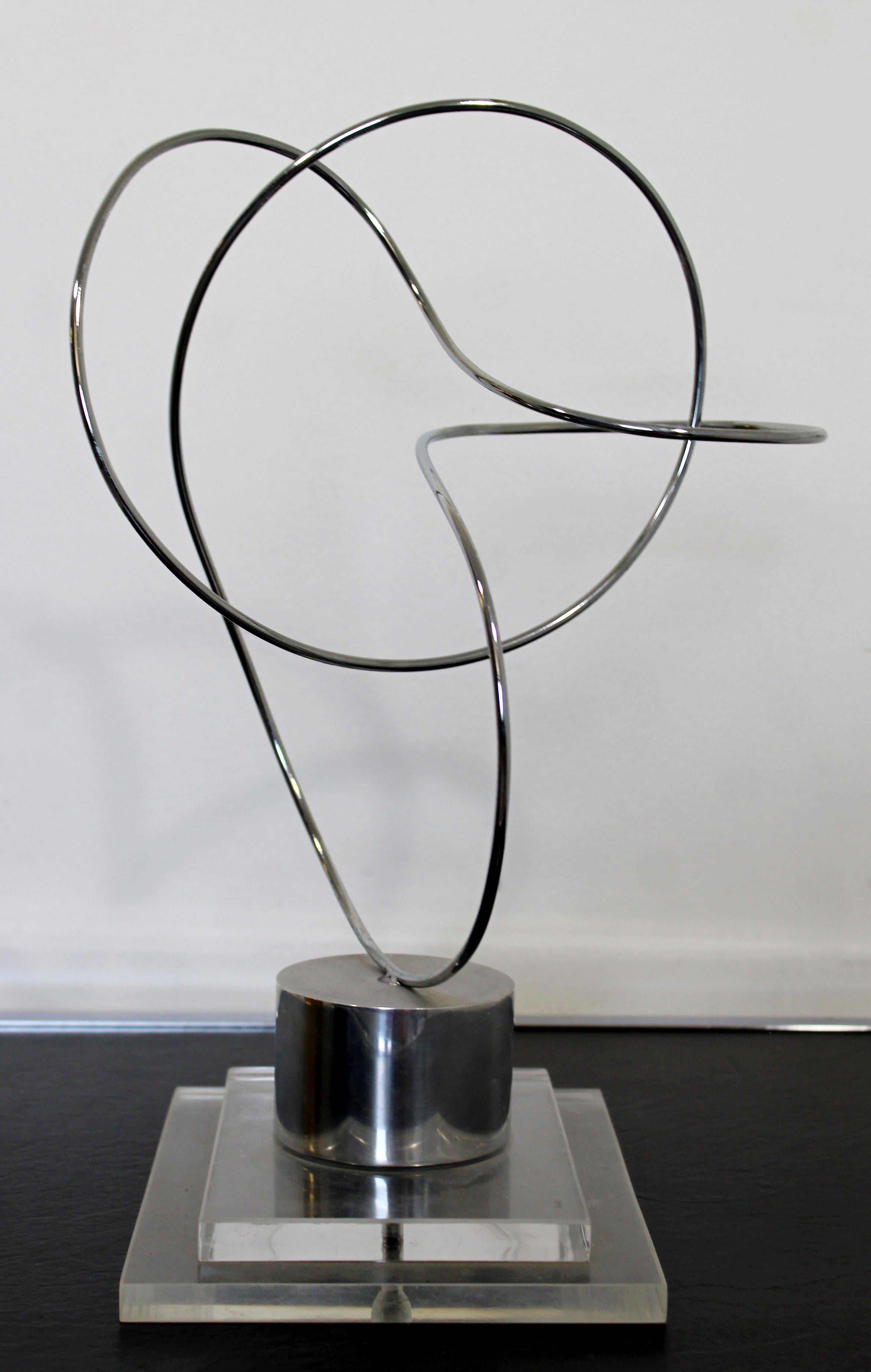 James Nani Untitled Modern Metal Wire and Lucite Sculpture In Good Condition In Keego Harbor, MI