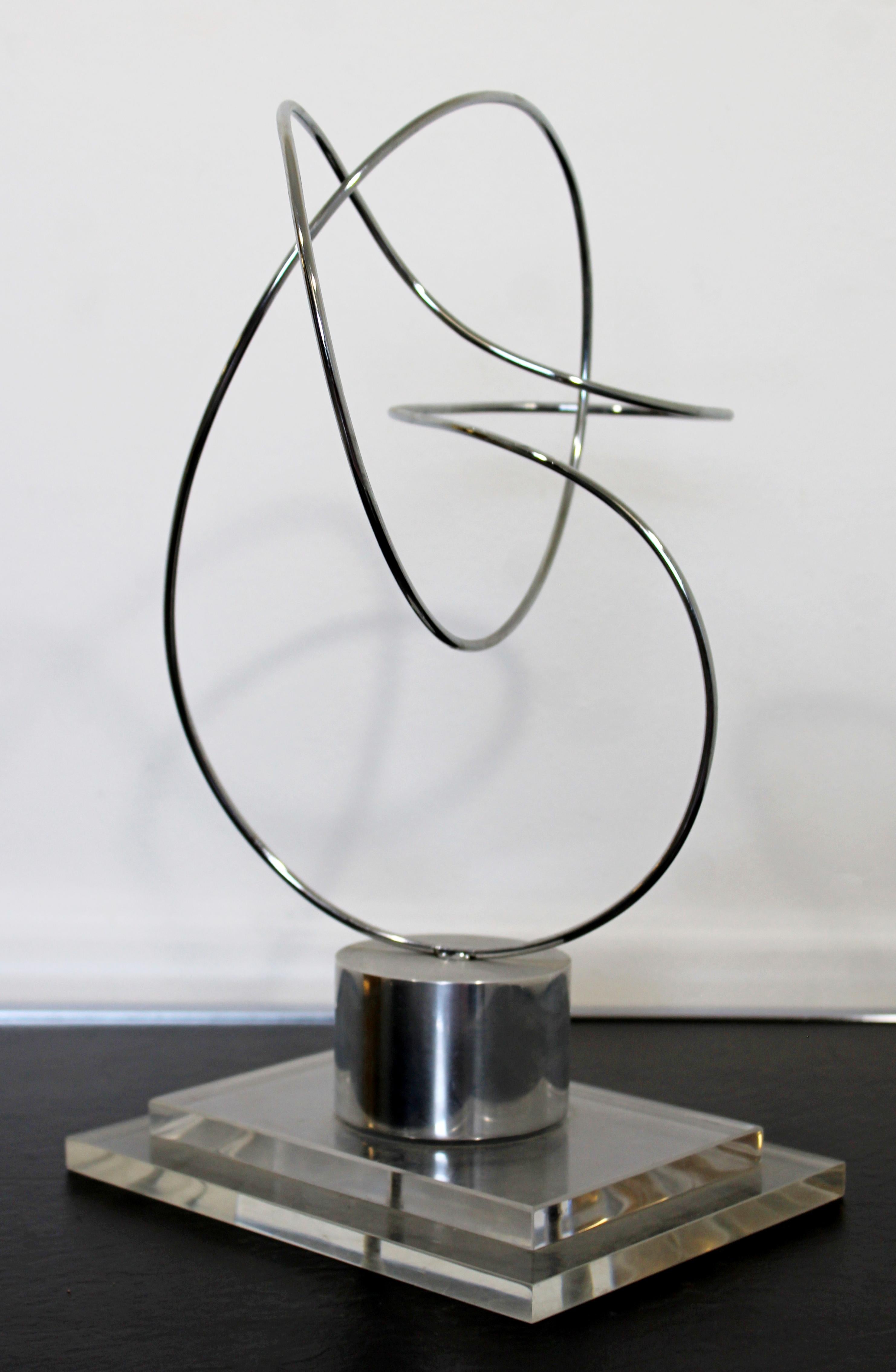 20th Century James Nani Untitled Modern Metal Wire and Lucite Sculpture
