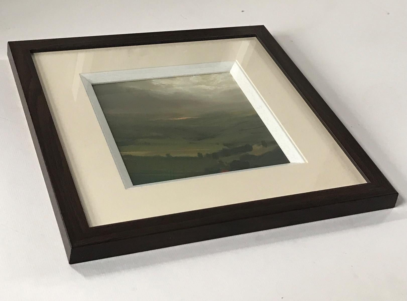 Destino, Pintura original, Paisaje, Naturaleza, Vista de pájaro, Lago, Colinas 4
