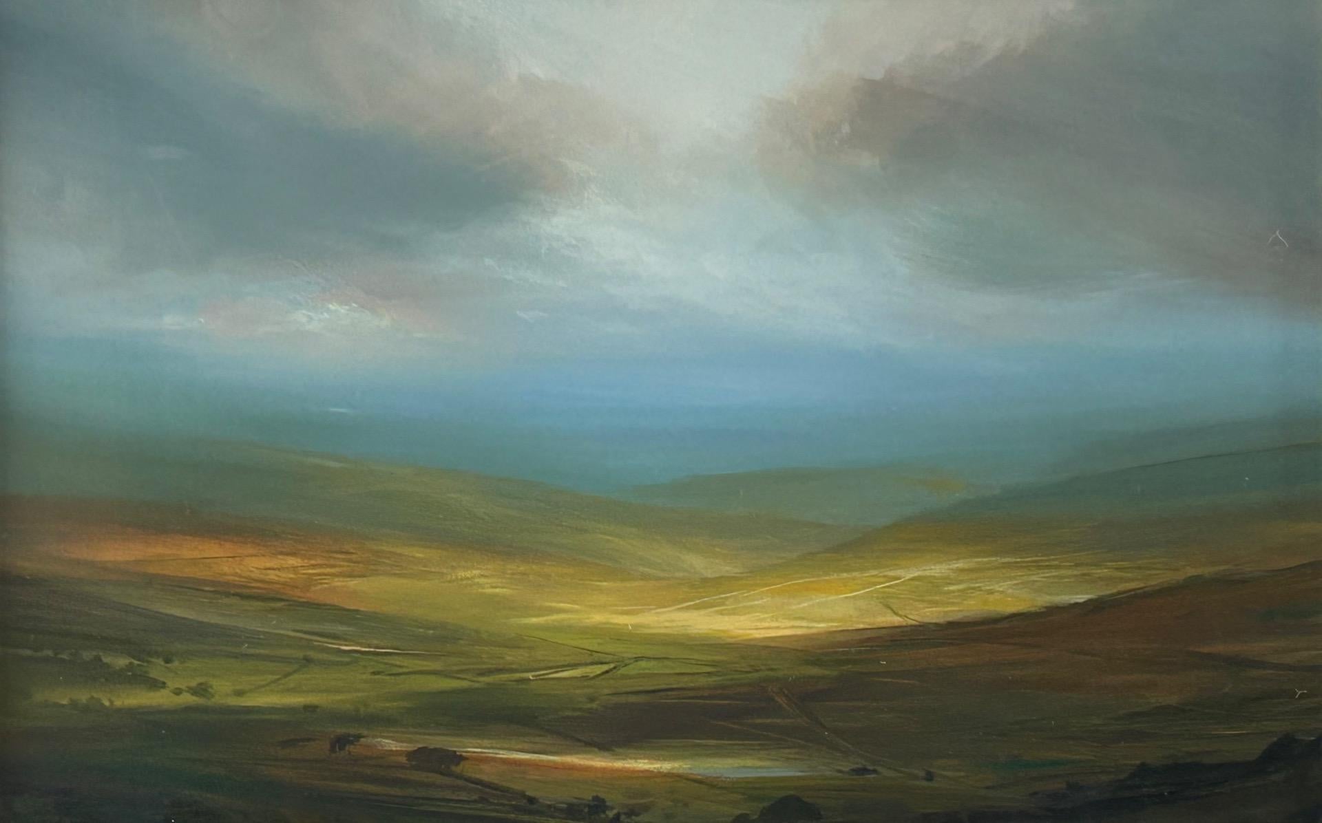 James Naughton Landscape Painting – Leitendes Licht, Originalgemälde, Landschaft, Realismus, Natur 