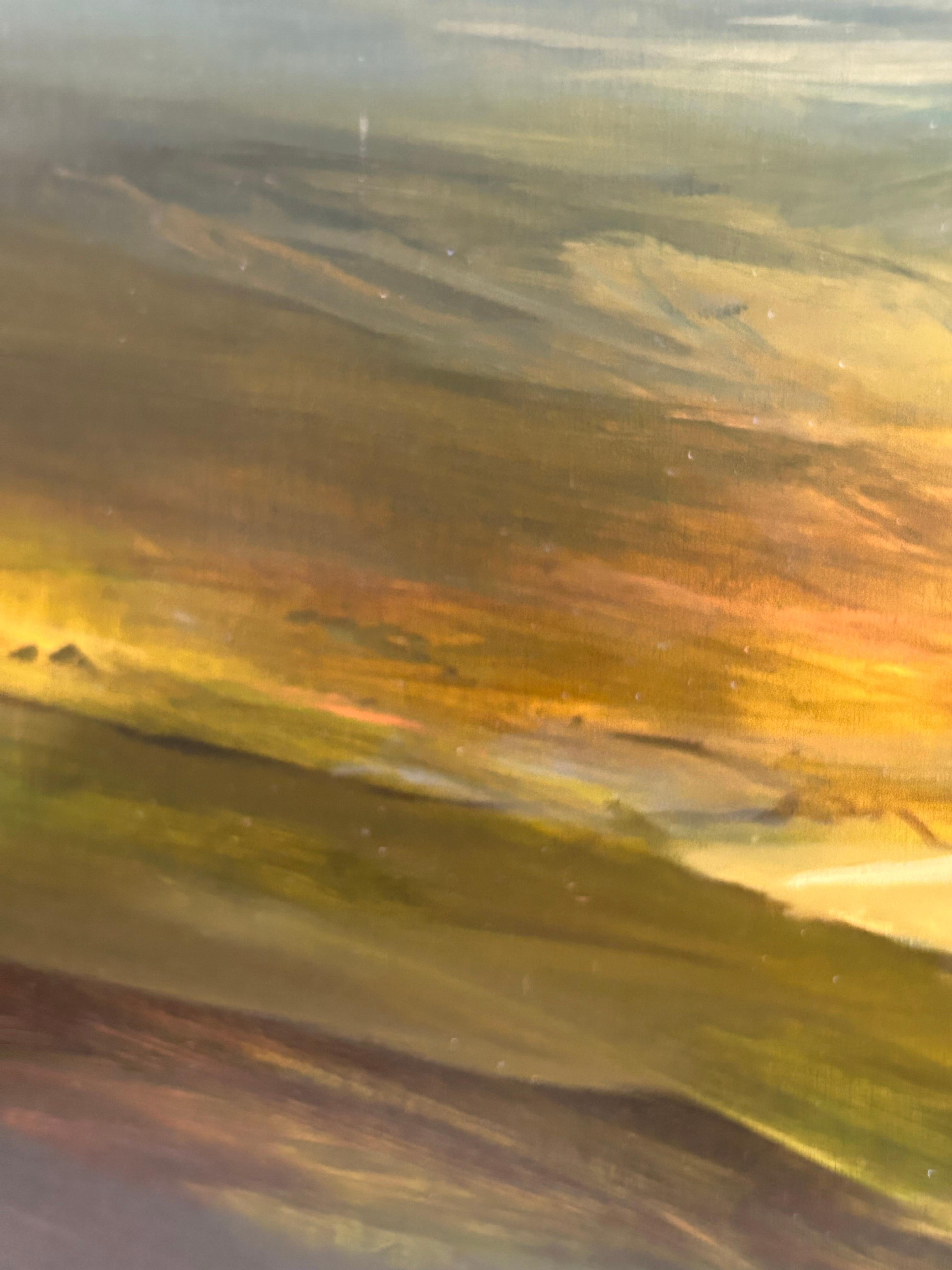 Vista desde lo alto de un valle, Pintura original, Paisaje, Naturaleza, Cielo, Tiempo, Paisaje 9