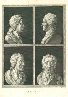 Testa di John Locke - Acquaforte originale di James Neagle - 1810