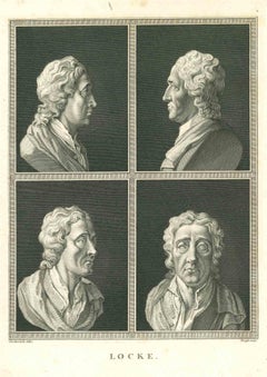 Used Heads of John Locke - Original Etching by James Neagle - 1810