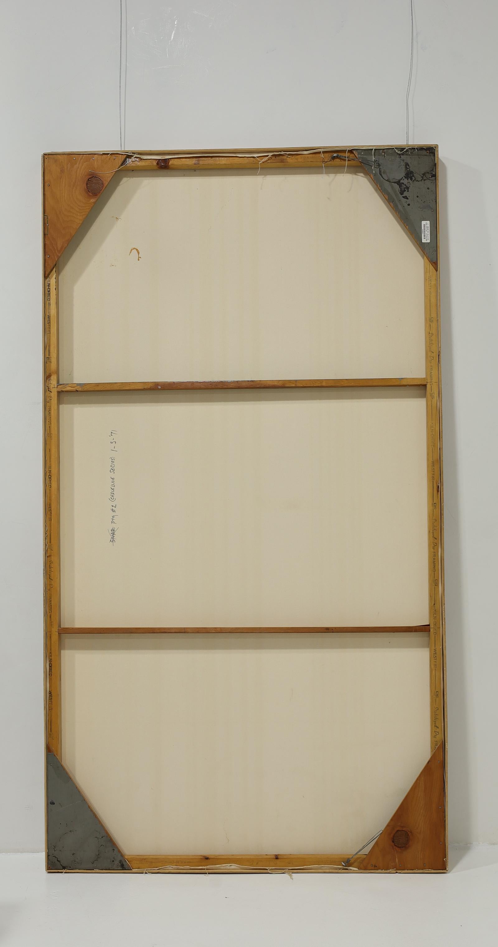 James Nickel (geb. 1943), Gemälde ohne Titel, Kreidestrich-Serie, 1971, 92