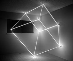 Thought Form (Cube), Contemporary, Conceptual, Black and White Photograph