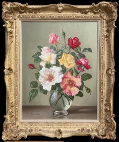 Roses in a Glass Bowl