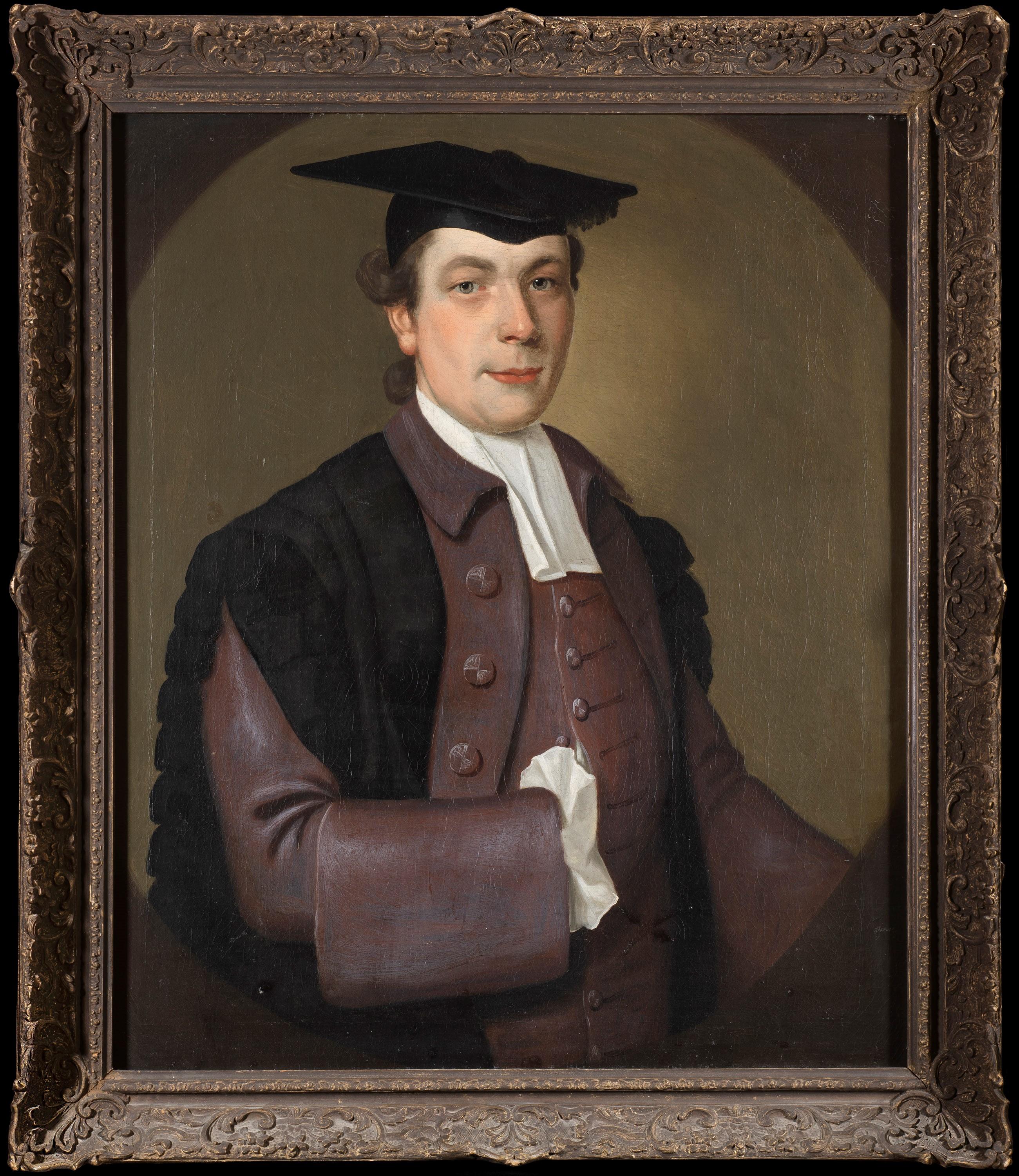 Portrait of a Gentleman Commoner at Oxford, 18th Century Oil on Canvas - Painting by James Northcote b.1746