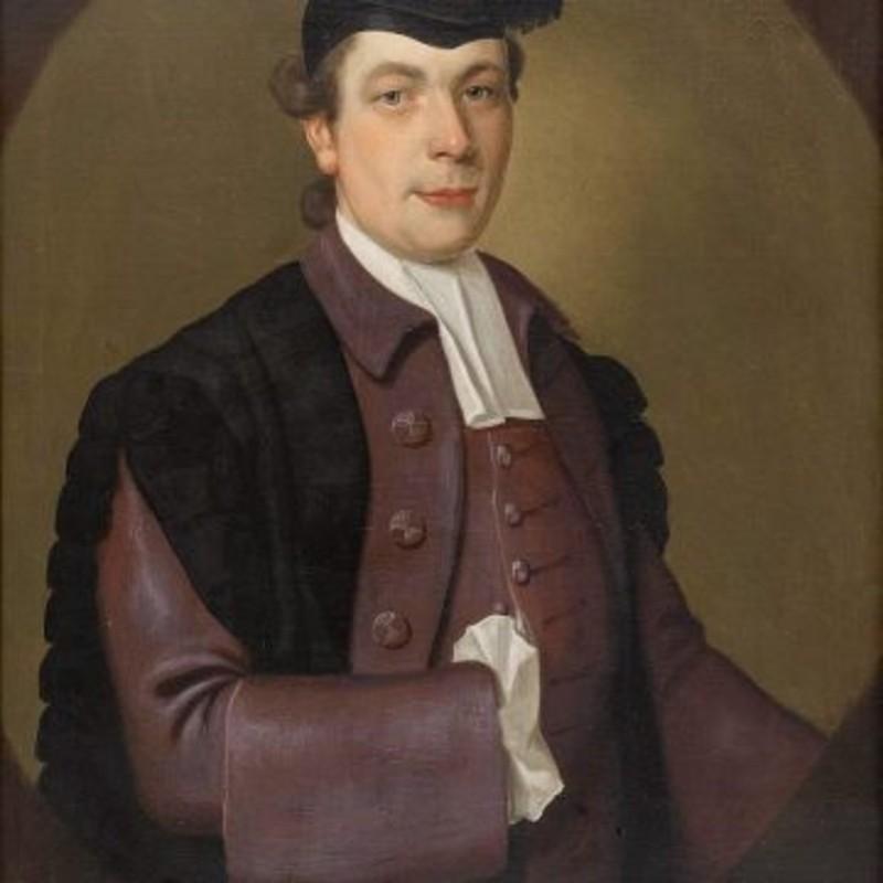 Portrait Painting James Northcote b.1746 - Portrait d'un Gentleman Commoner à Oxford, huile sur toile du 18ème siècle