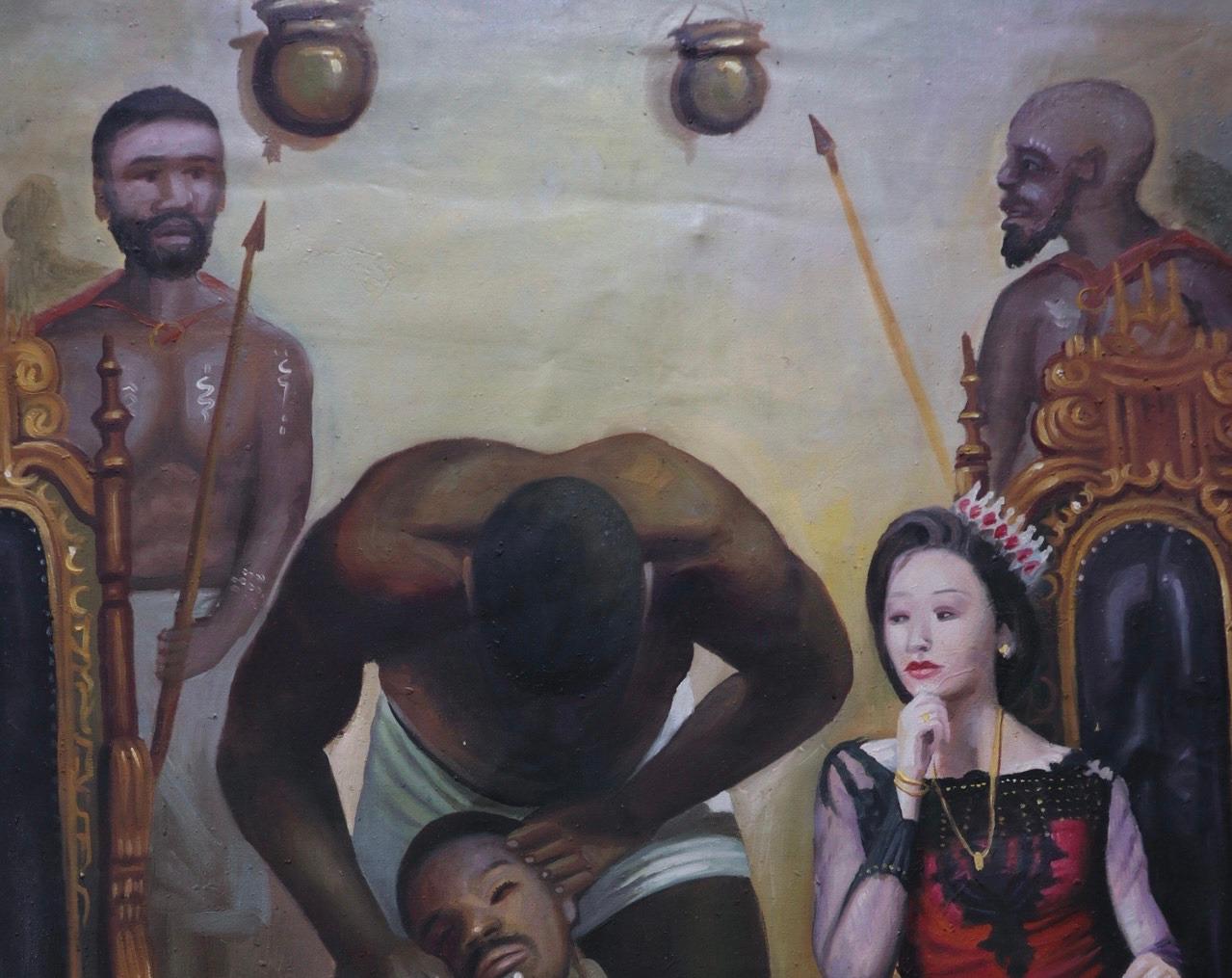 King Be Shaved - Painting by James Ogamba Tochukwu