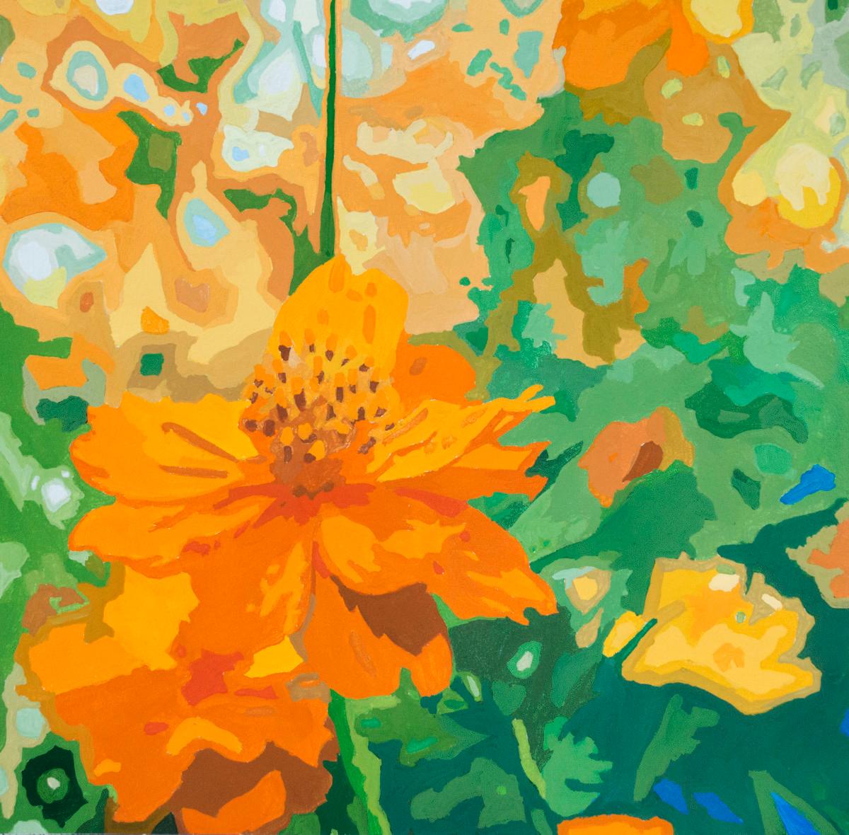 James Oliver Still-Life Painting - Wildflower Composition (California Poppy#10)
