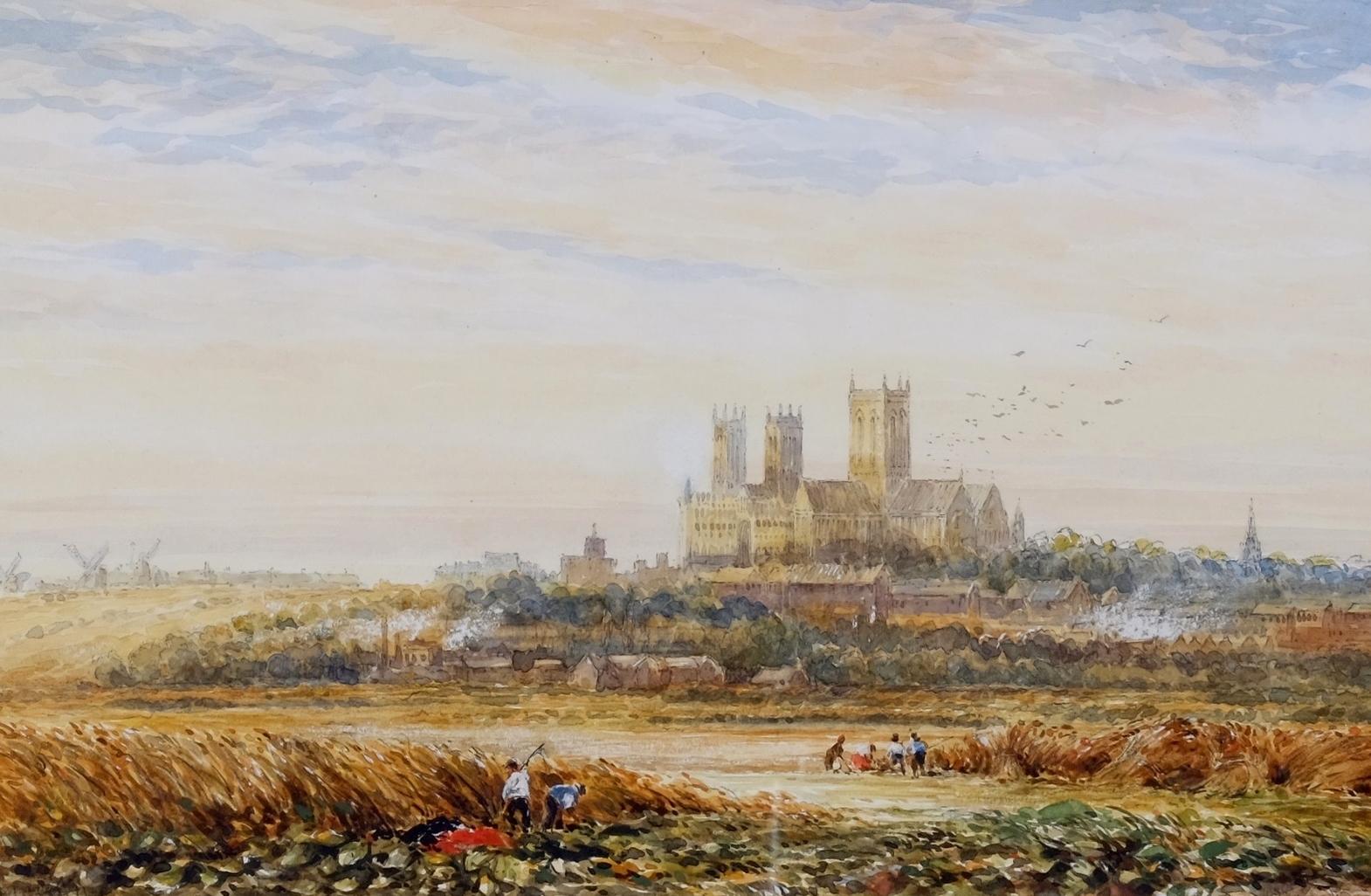 James Orrock Landscape Painting - Lincoln Cathedral